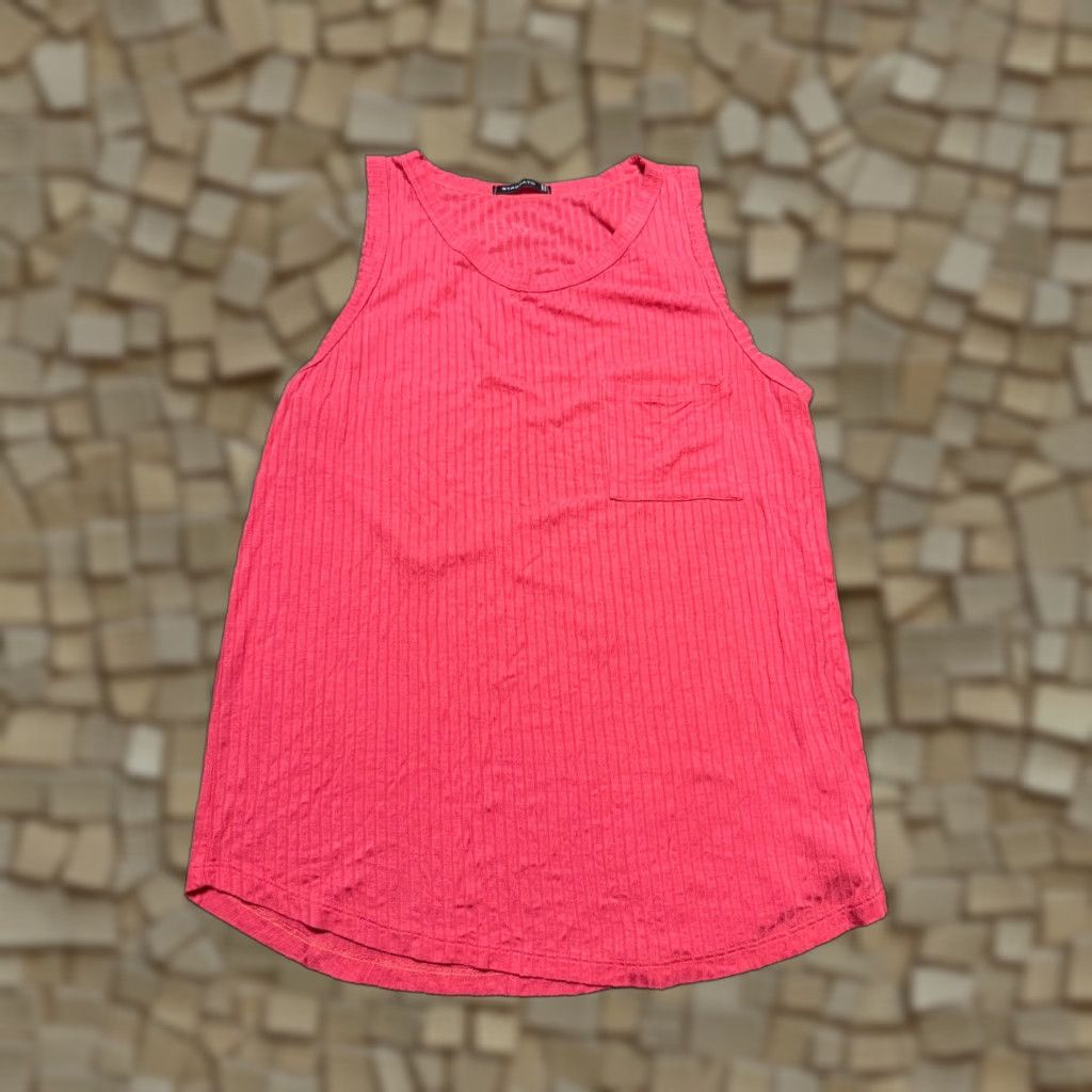 Vintage STACCATO Tank Top Women’s Medium Red Striped Pocket Tee Size M / US 6-8 / IT 42-44 - 1 Thumbnail