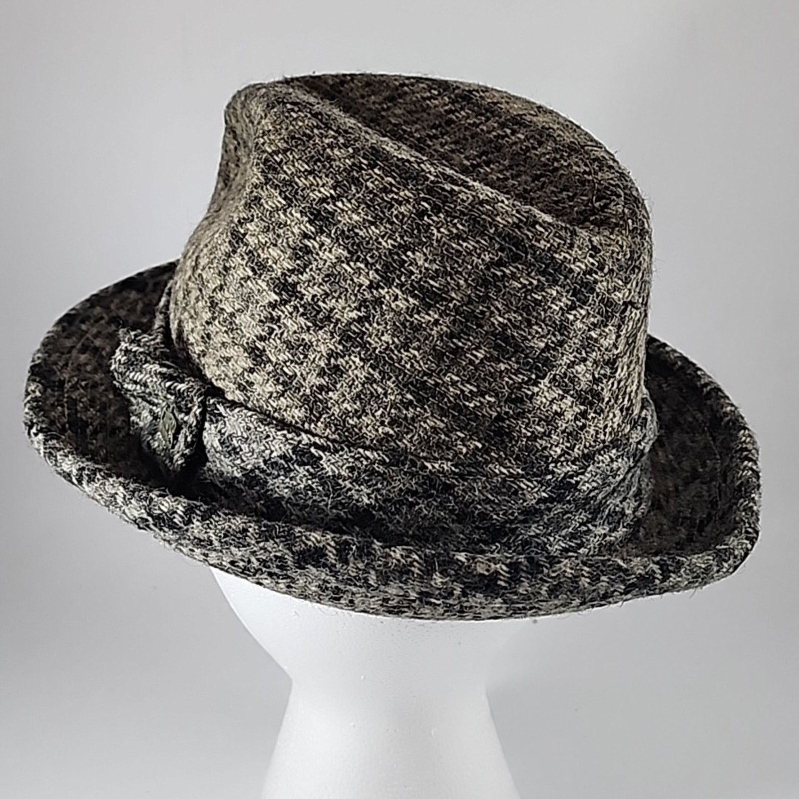 Stetson Vintage Stetson Fedora Hat Men's 6-3/4 Gray Houndstooth Size ONE SIZE - 4 Thumbnail