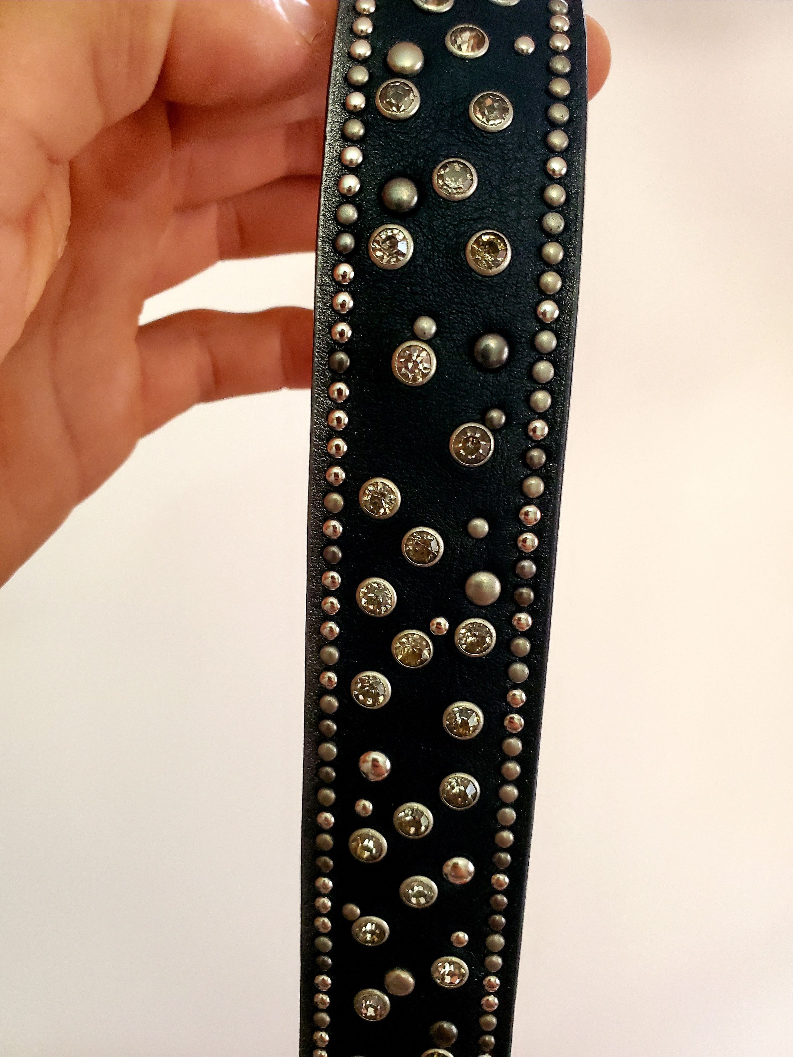 Japanese Brand × Vintage Vintage Steel Leather Studded Belt length 115 cm Size ONE SIZE - 7 Thumbnail