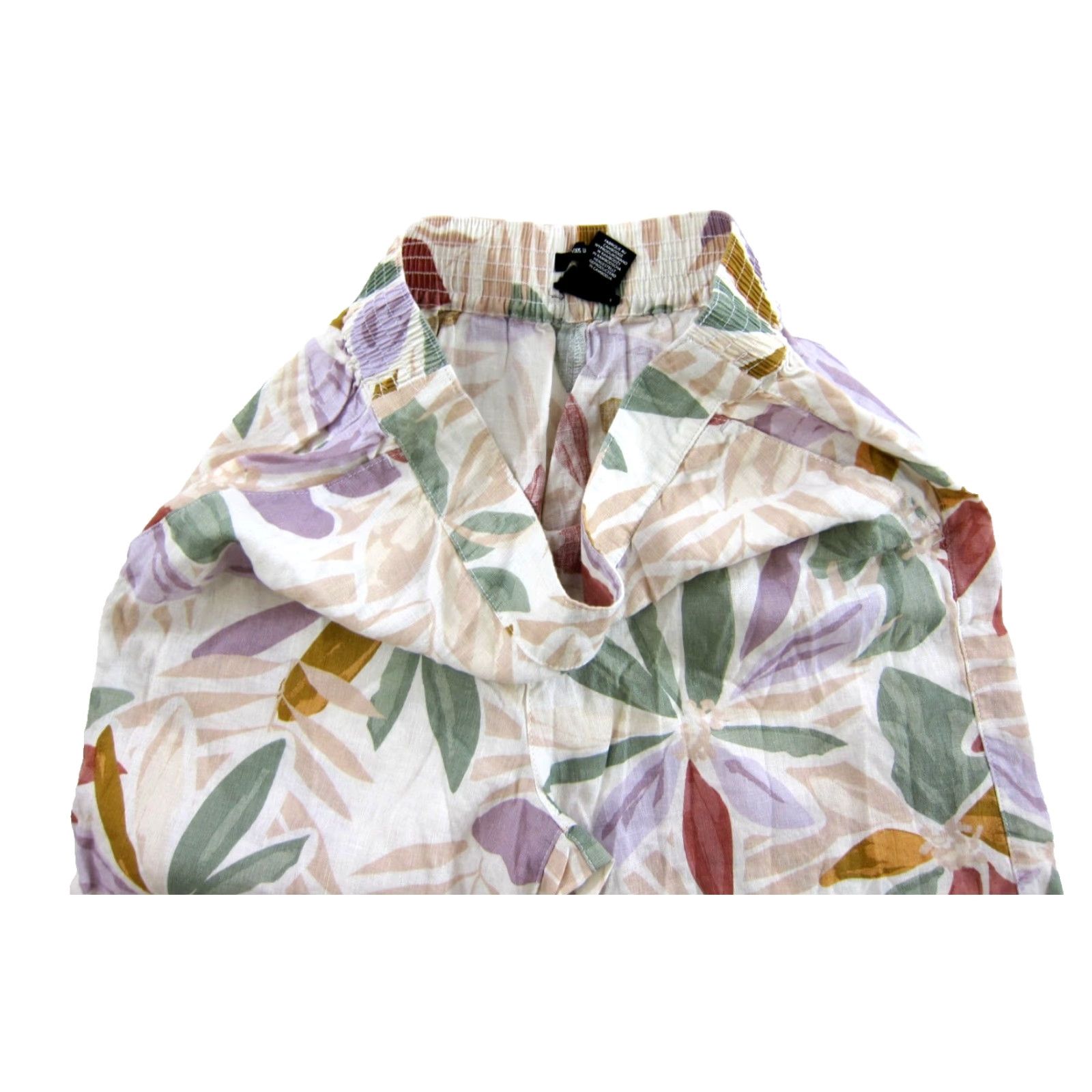 Nicole Miller Nicole Miller NYC 100% Linen Floral Pocket Pink Green Yellow Wide Leg Pant Large Size 36" / US 14 / IT 50 - 4 Thumbnail