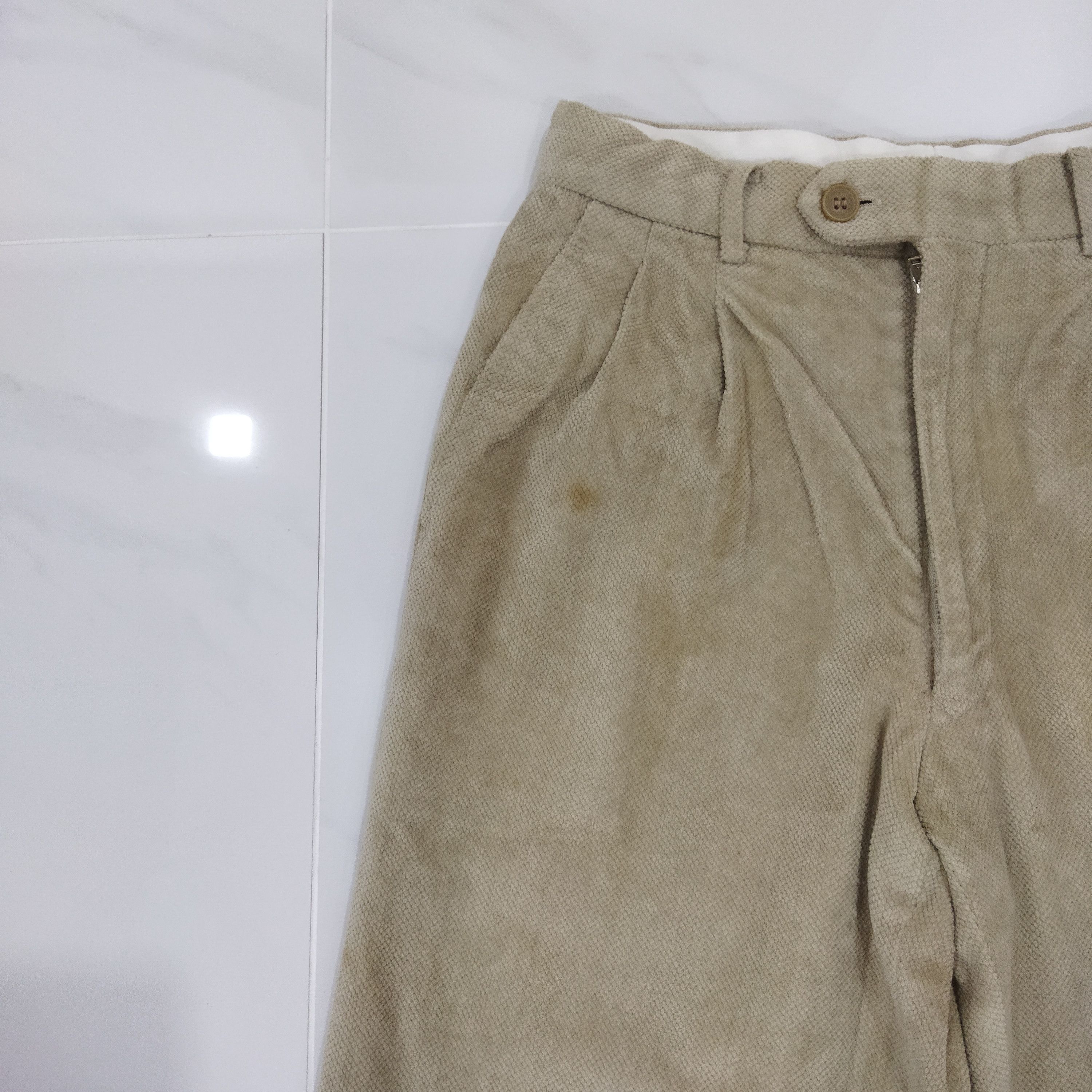 Japanese Brand ST.MARTIN DE JAZZ FADED WHITE YELLOW FLARED PANTS Size US 34 / EU 50 - 4 Thumbnail