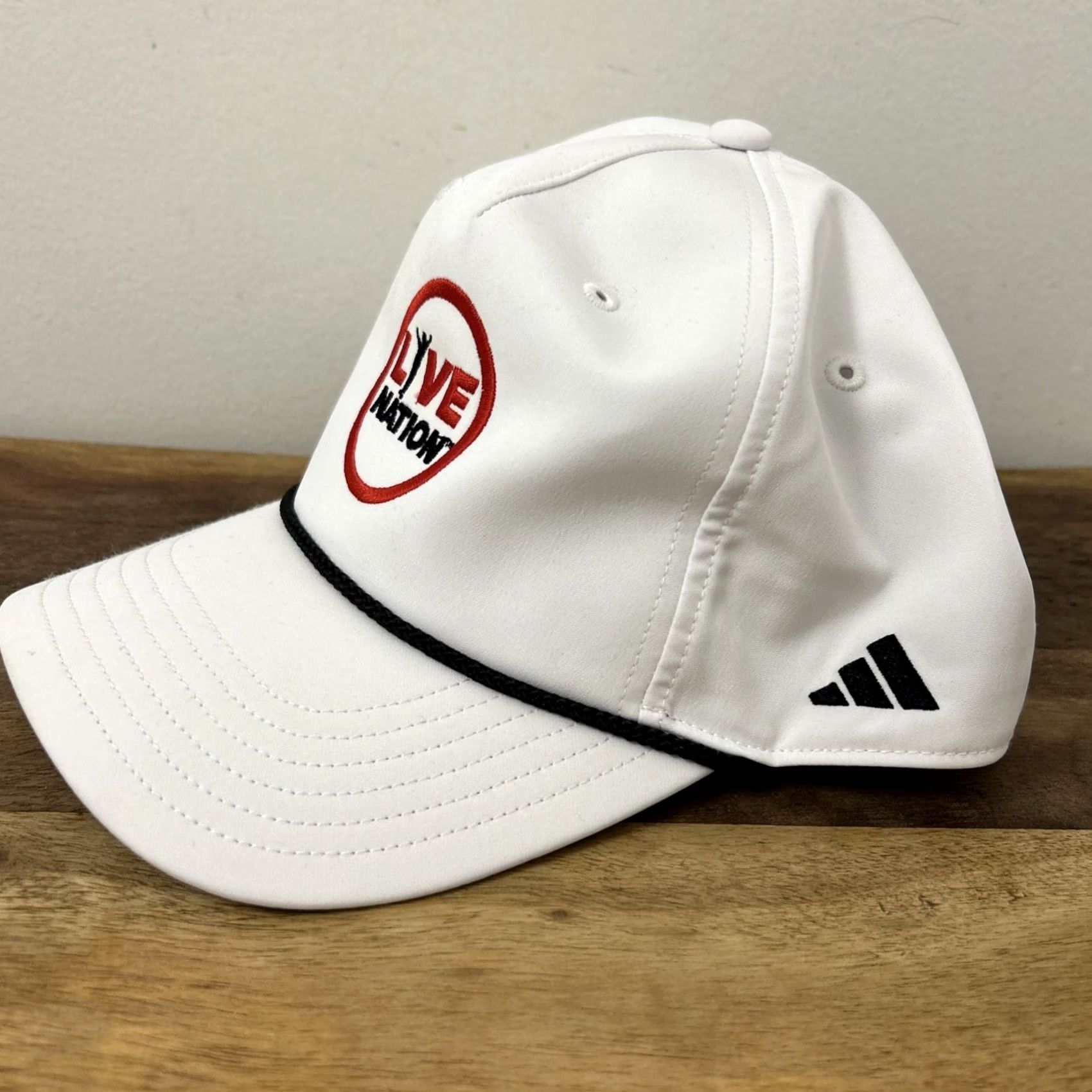 Adidas Adidas Live Nation Hat Cap Snap Back Mens One Size White 3-Stripes Size ONE SIZE - 3 Thumbnail