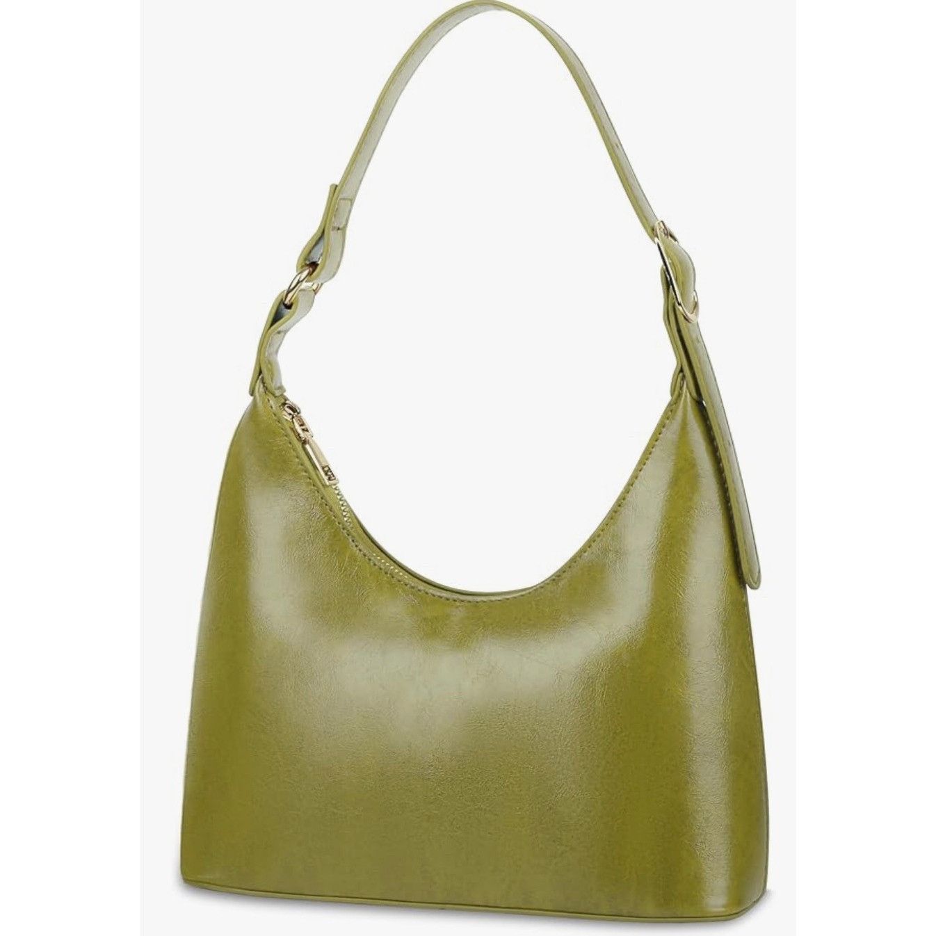 Other Chic Olive Green Retro Vegan Leather Handbag H Size ONE SIZE - 2 Thumbnail