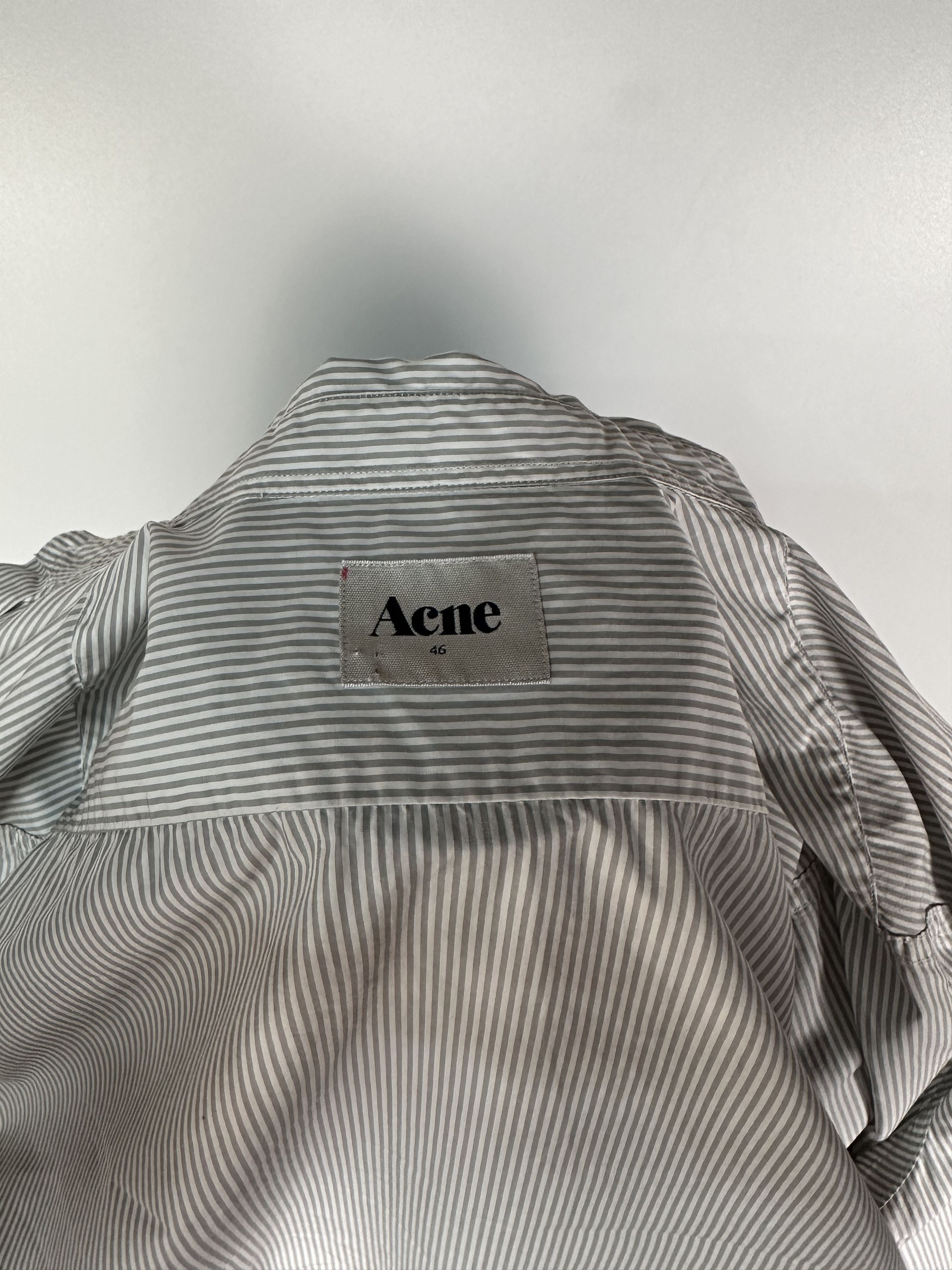 Acne Studios Acne Slim Stripe 2 Mens Shirt Long Sleeve Gray Size 46 Size US S / EU 44-46 / 1 - 9 Thumbnail