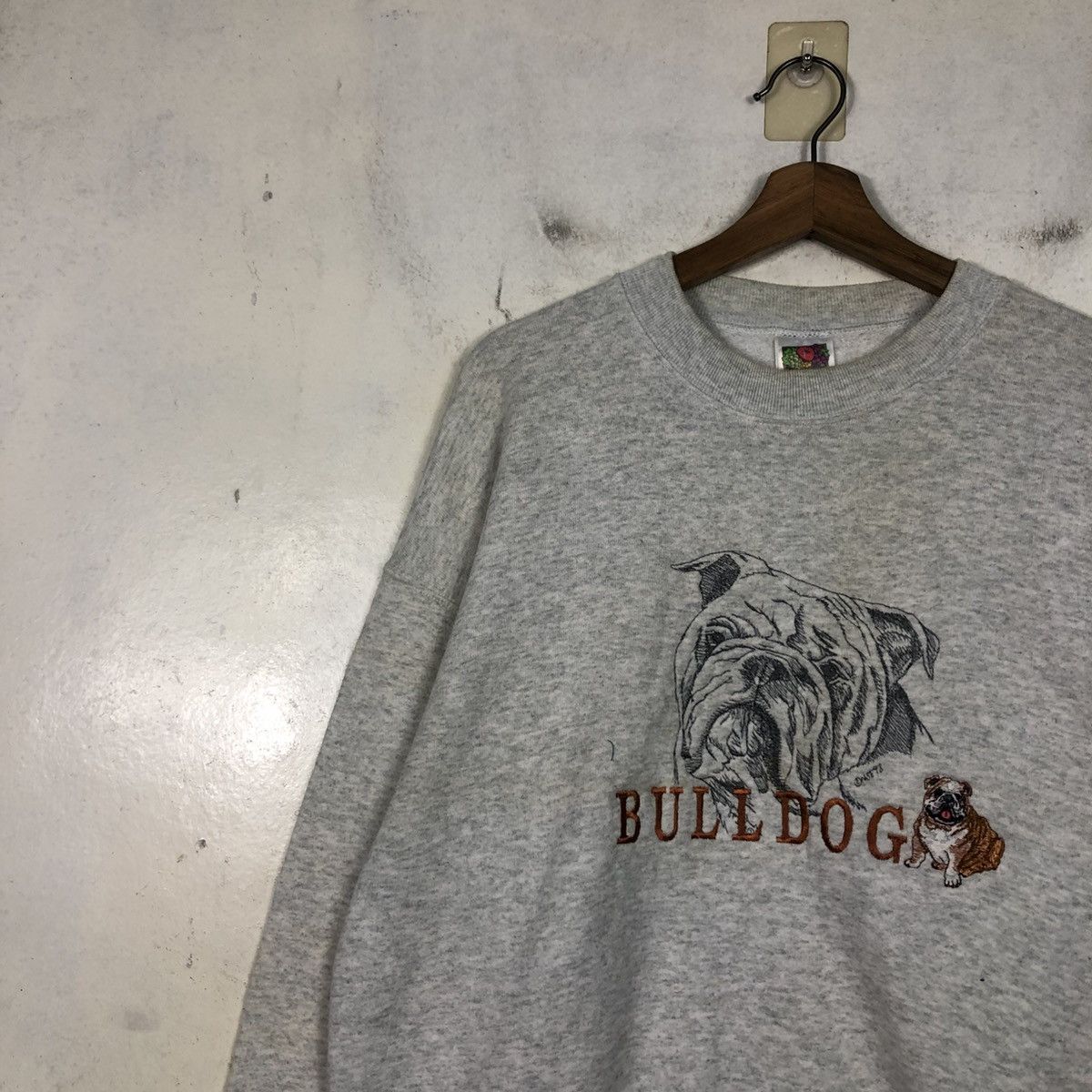 Vintage 📌Vintage Sweatshirt Crewneck Bull Dog Big Logo Embroidery Size US L / EU 52-54 / 3 - 9 Thumbnail