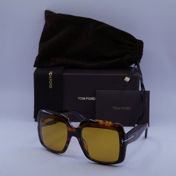 Tom Ford Tom Ford FT1194 52E Aurora Sunglasses Dark Havana Square Size ONE SIZE - 10 Thumbnail