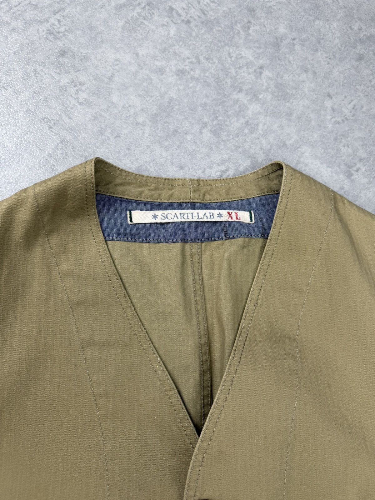 Scarti-Lab Scarti-Lab Beige Workwear Utility Waistcoat Vest Size XL Size US XL / EU 56 / 4 - 6 Thumbnail
