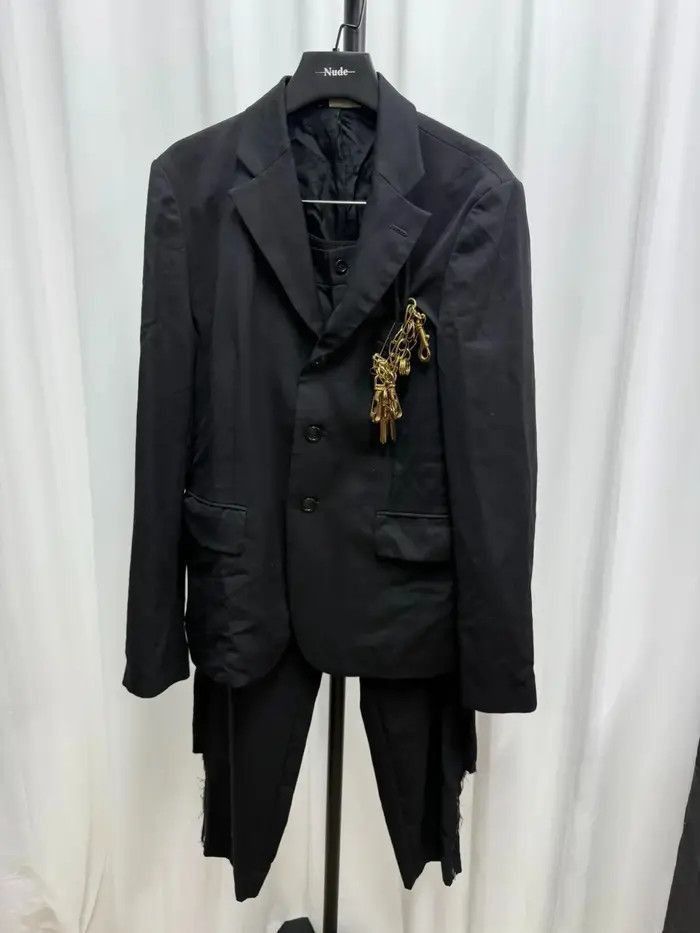 Comme des Garcons Black Sz M Comme Des Garcons Black Suit (Blazer Trouser Pin)-2507 Size 50R - 7 Thumbnail