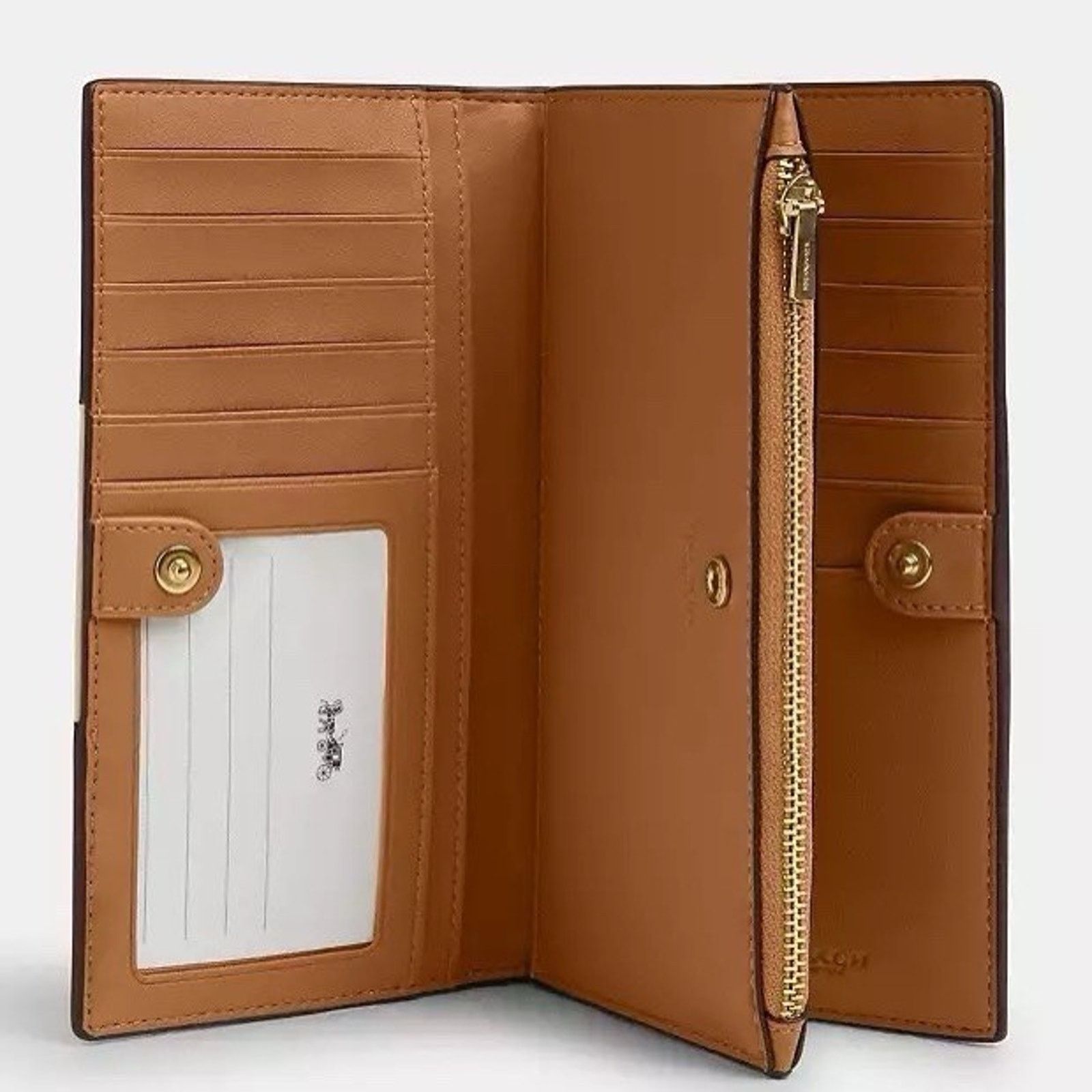 Coach NWT Coach Slim Zip Wallet Signature Canvas Stripe CR928 Size ONE SIZE - 3 Thumbnail