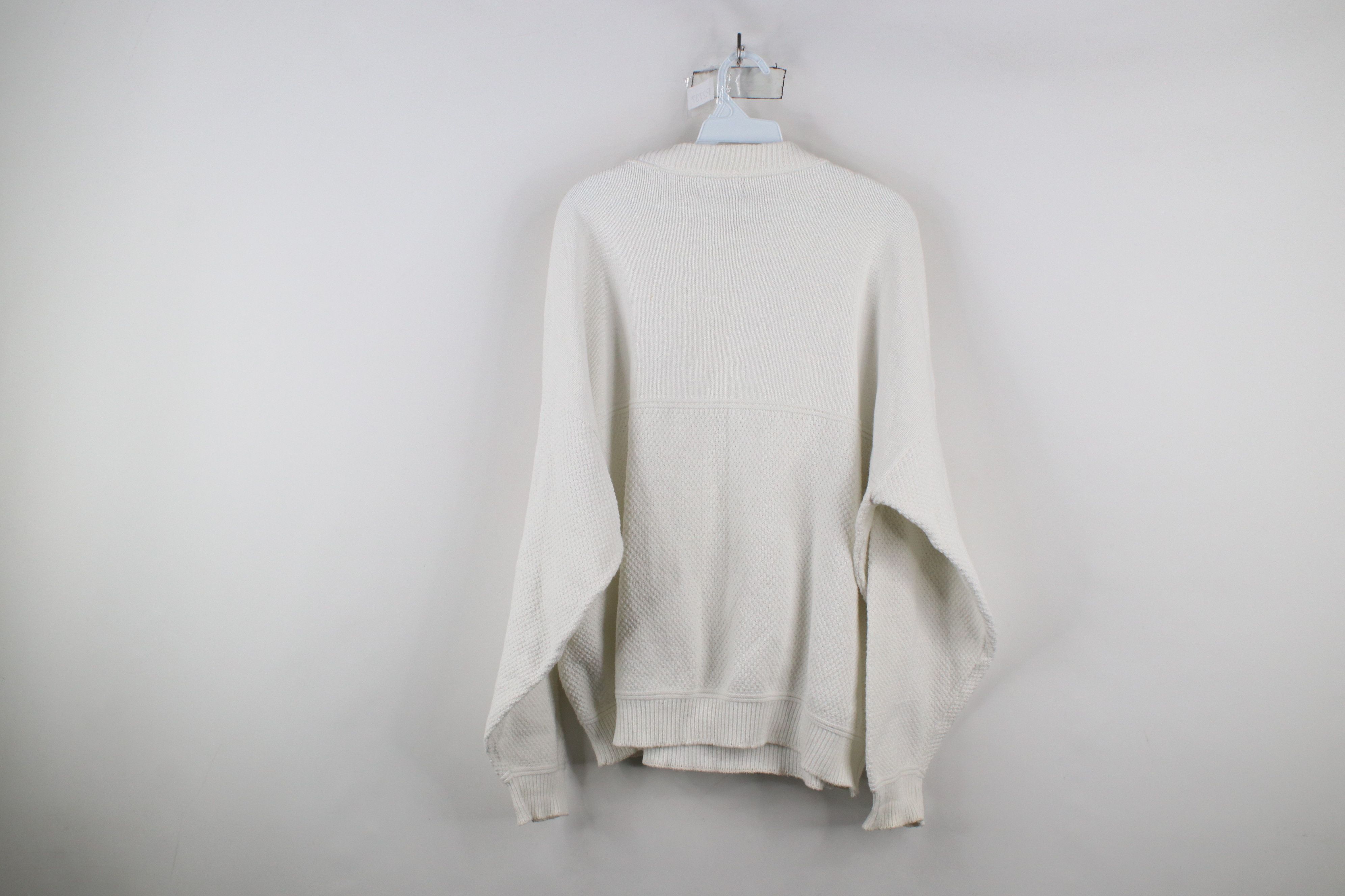 Vintage Vintage 90s Streetwear Cotton Textured Knit Sweater USA Size US XXL / EU 58 / 5 - 11 Thumbnail