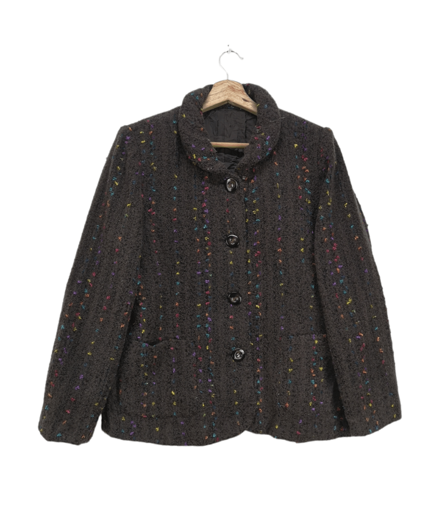 Aran Isles Knitwear Vintage Japanese Brand Frohlich Rainbow Petite Jacket Size M / US 6-8 / IT 42-44 - 1 Thumbnail