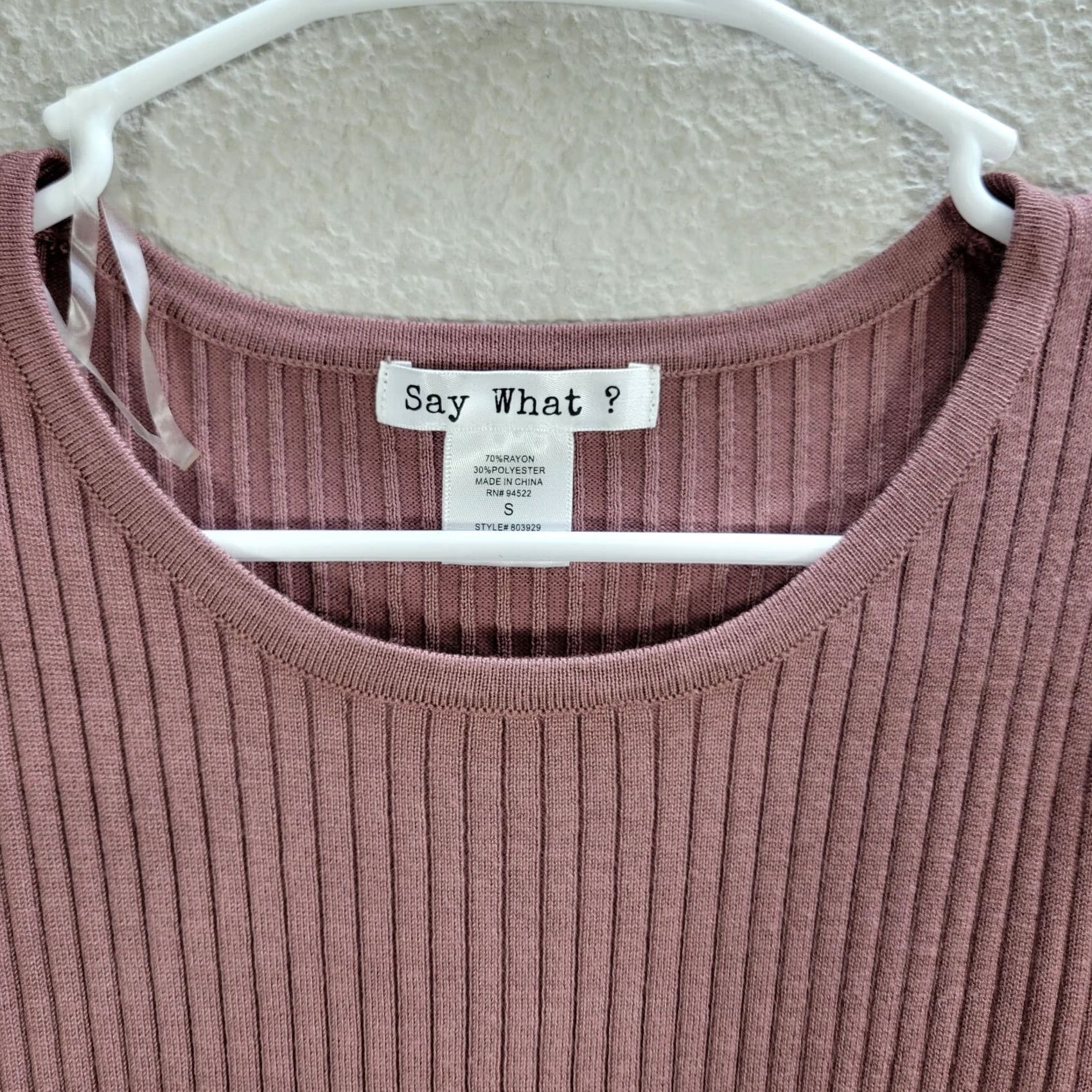 Vintage Say What Pink Ribbed Bodycon Dress Open Sleeve Accent Stretch Sz S Women's NWT Size S / US 4 / IT 40 - 5 Thumbnail