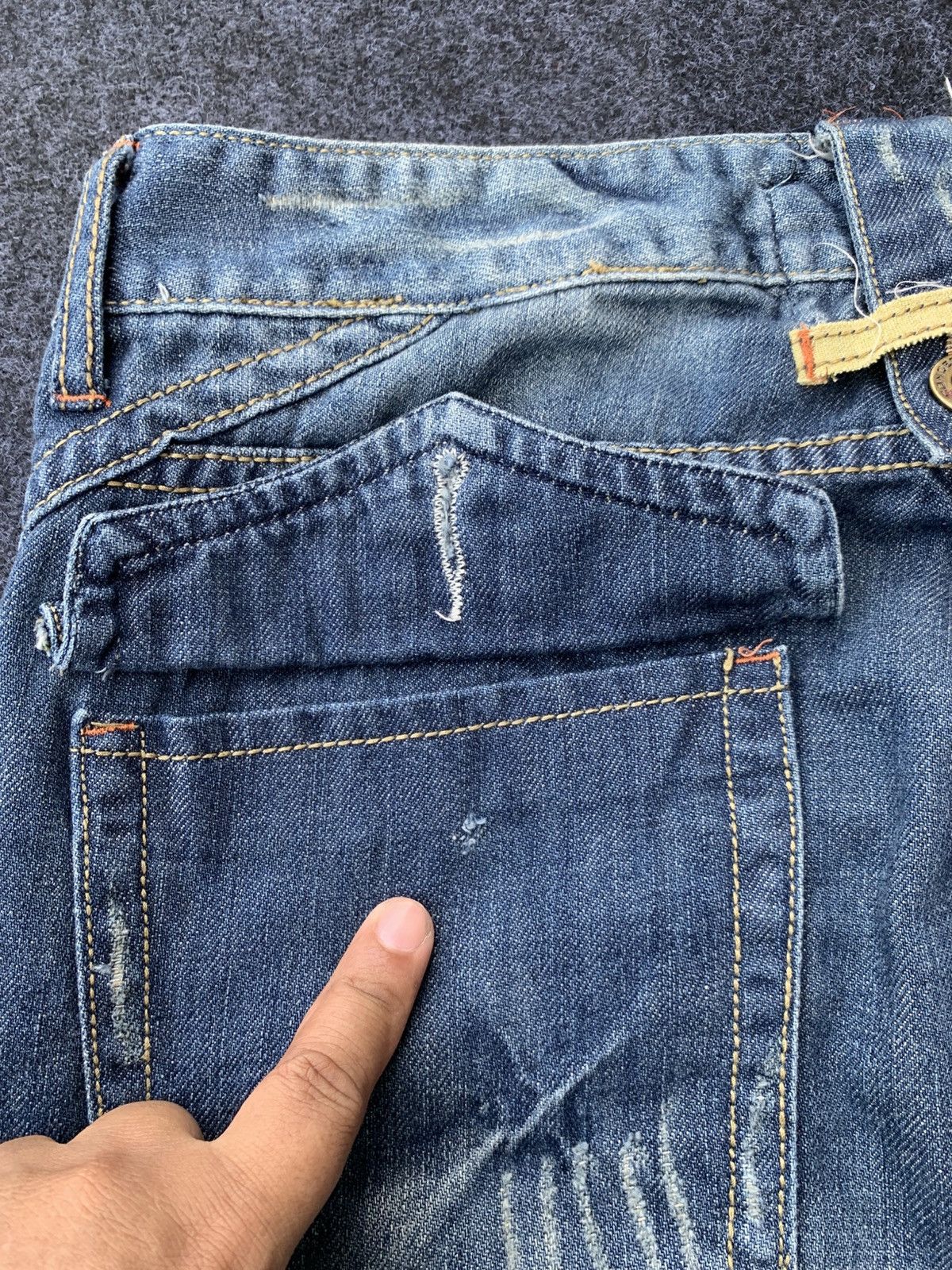 Japanese Brand DISTRESSED FLARE LOLITA JEANS. Size US 34 / EU 50 - 10 Thumbnail