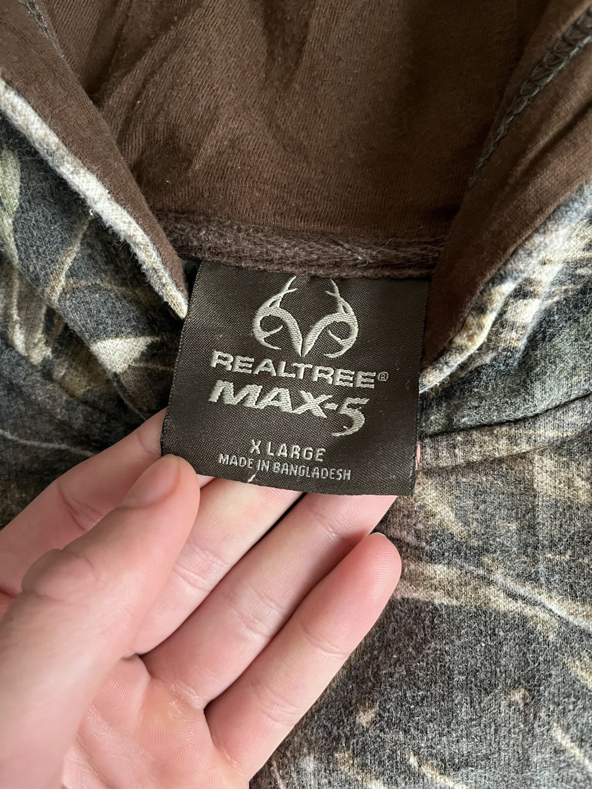 Realtree Vintage Real tree Centre Logo Max-5 Camo Boxy Fit Y2K Hoodie Size US XL / EU 56 / 4 - 9 Thumbnail
