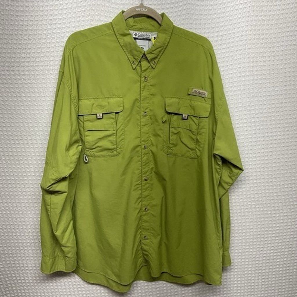 Columbia Columbia Green Omni-Shade PFG Vented Fishing Shirt Men XL Size US XL / EU 56 / 4 - 9 Thumbnail