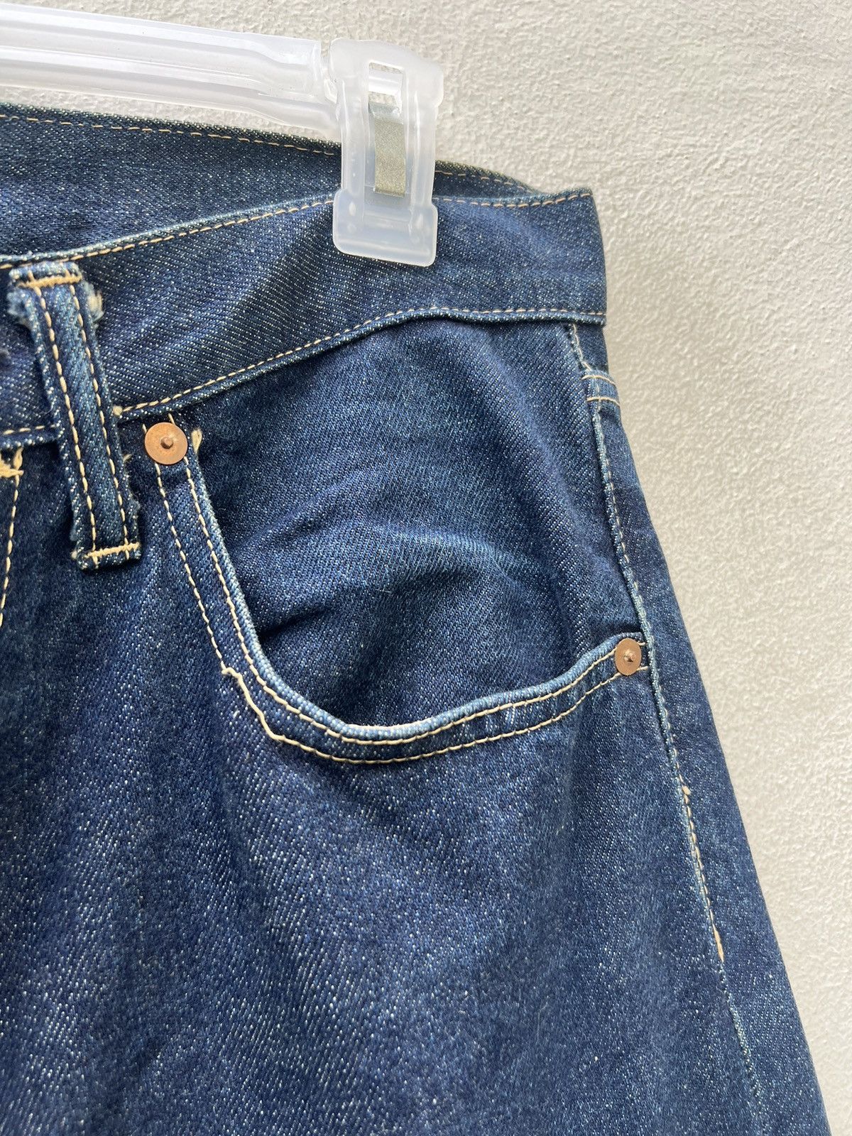 45rpm Vintage 90s 45rpm Japan Mud Denim Straight Leg Jeans Size US 32 / EU 48 - 13 Thumbnail