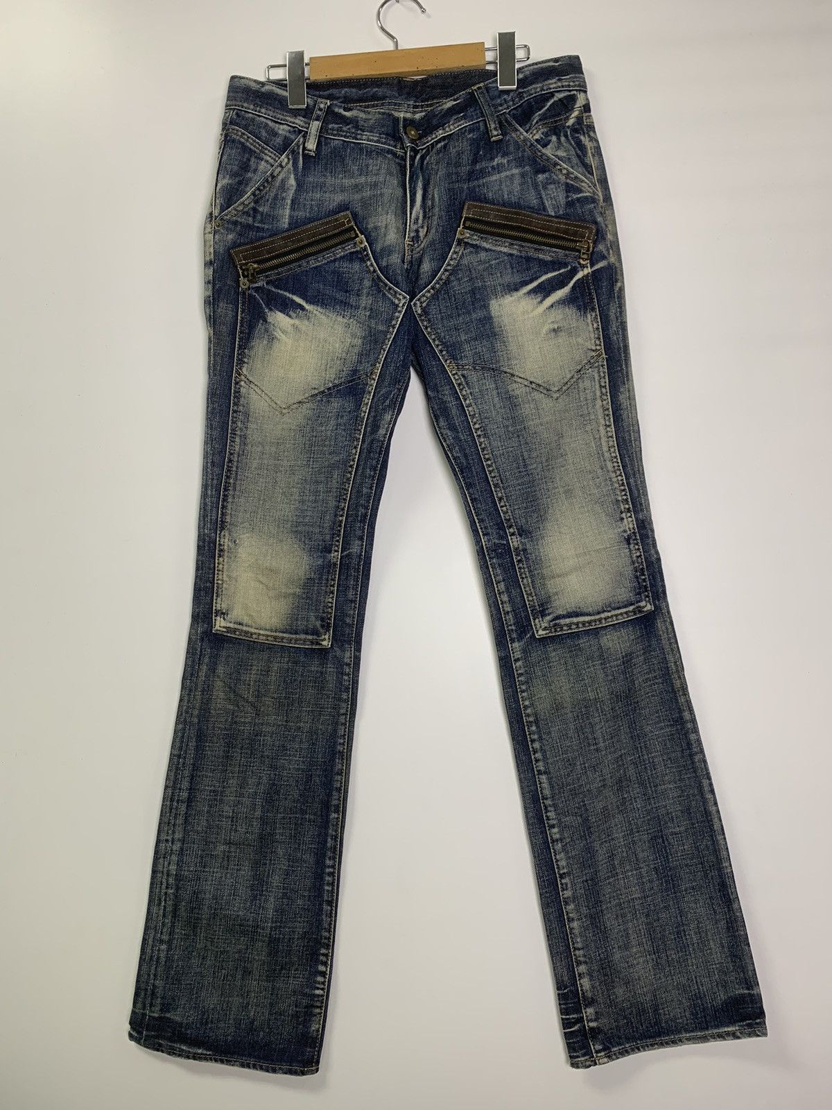 Michel Klein × Vintage Vintage distress jeans Size US 34 / EU 50 - 1 Thumbnail