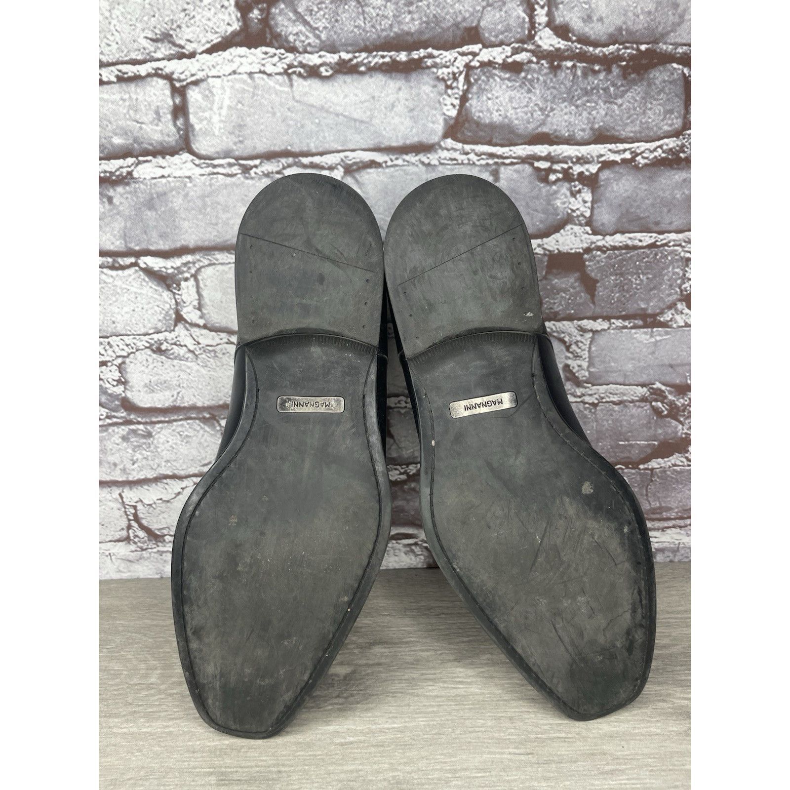 Magnanni Magnanni Black Leather Buckle Monk Strap Loafers Dress Shoes Size US 9.5 / EU 42-43 - 12 Thumbnail