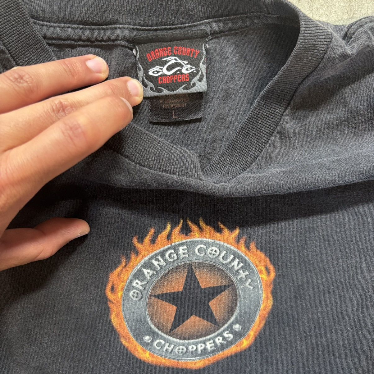 West Coast Choppers Vintage Orange County Choppers Flame Logo Long Sleeve Tee Size US L / EU 52-54 / 3 - 3 Thumbnail
