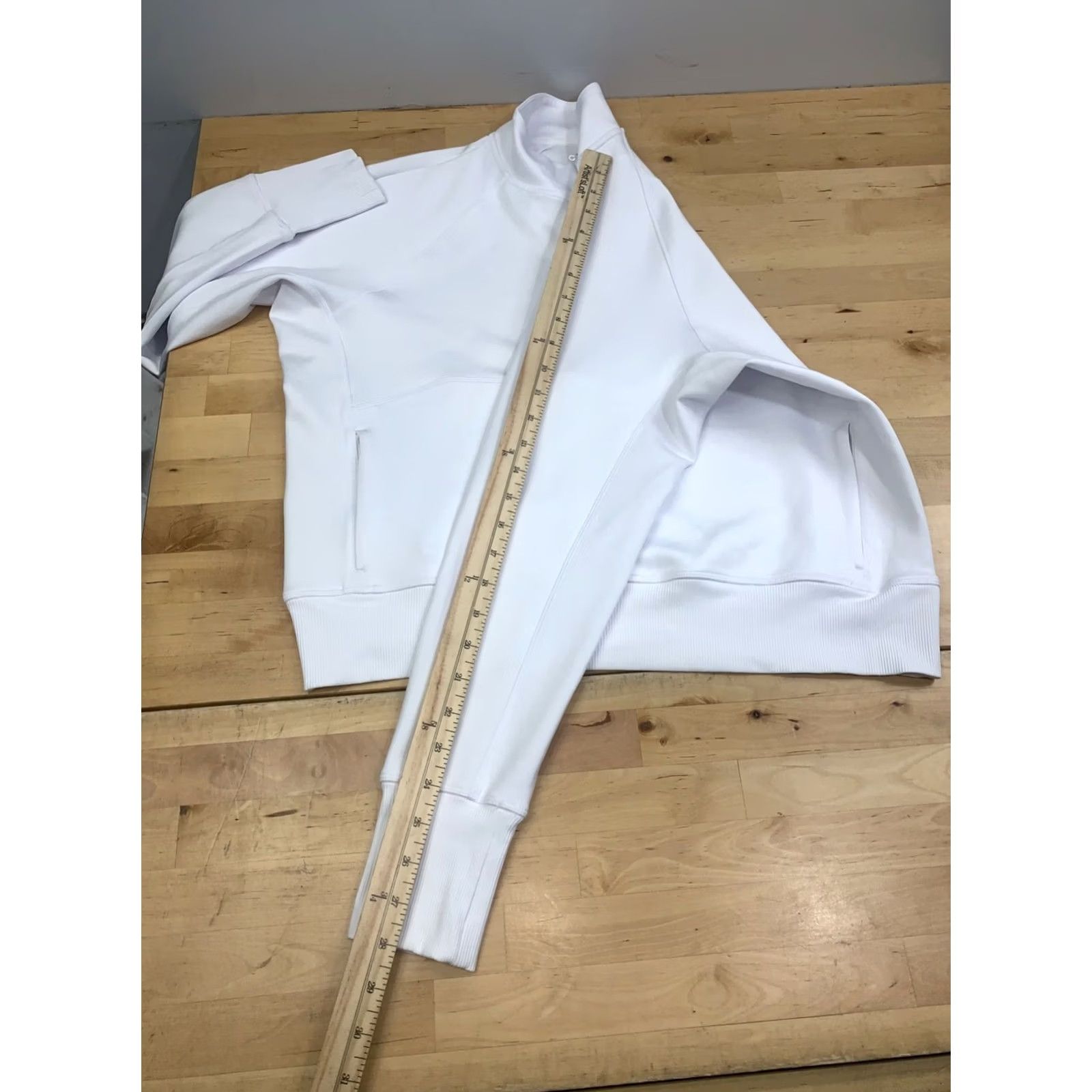 Vintage Greyson 1/4 Zip Pullover Women M White Golf Activewear Stretch Mock Neck Long Sleeve Size M / US 6-8 / IT 42-44 - 6 Thumbnail