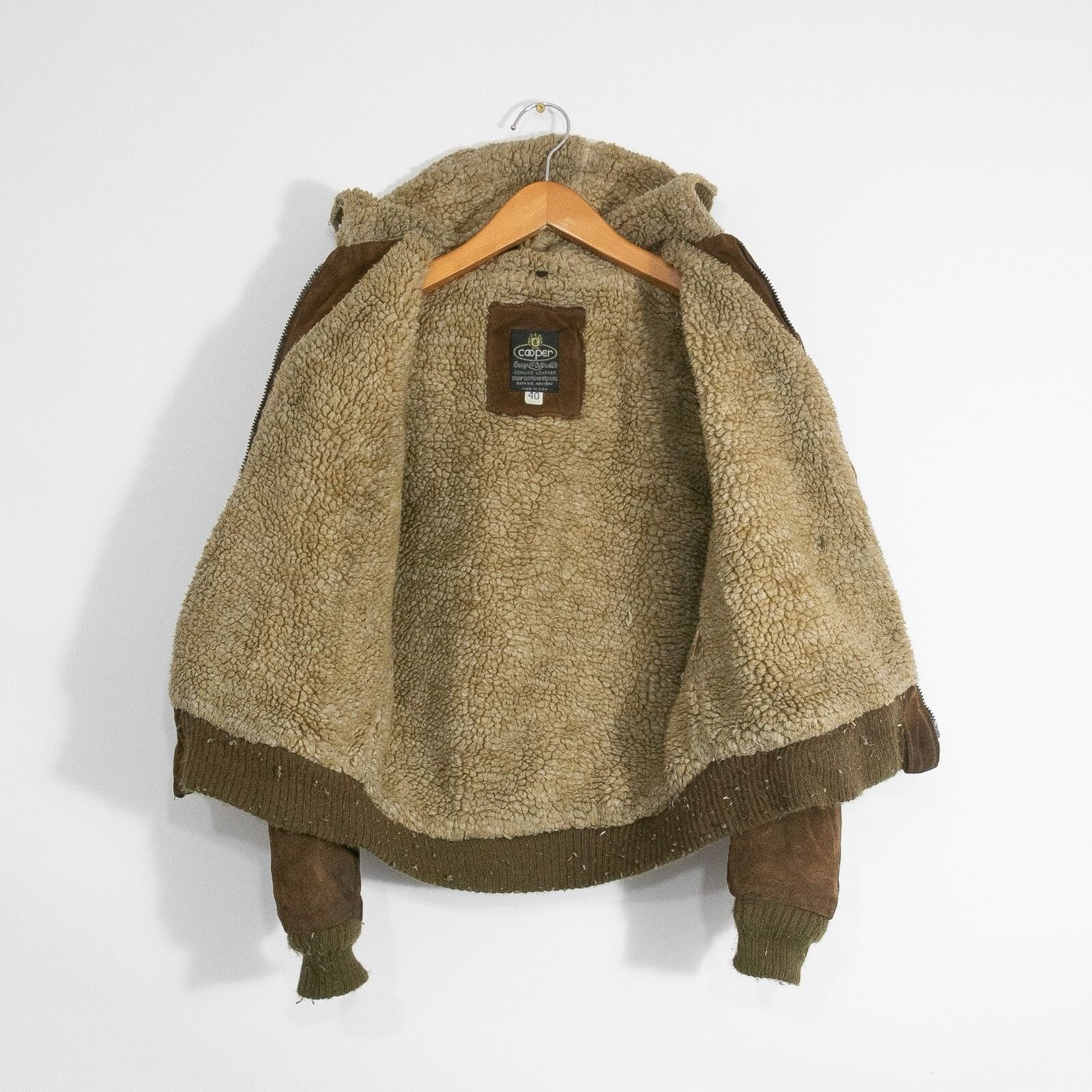 Cooper × Vintage Vintage Cooper Rough Out Suede Sherpa Jacket 40 - Distressed Size US M / EU 48-50 / 2 - 6 Thumbnail