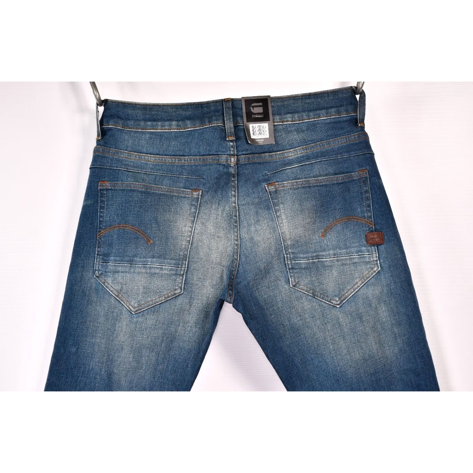 G-Star G-Star D-STAQ 5-PKT SLIM BELN STRETCH DENIM Jeans Mens W33/L32 Blue 98%Cotton 2%Elastane Tight Skinny Regular Inseam 31.5in Size W33 L32 Medium Wash Size US 33 - 3 Thumbnail