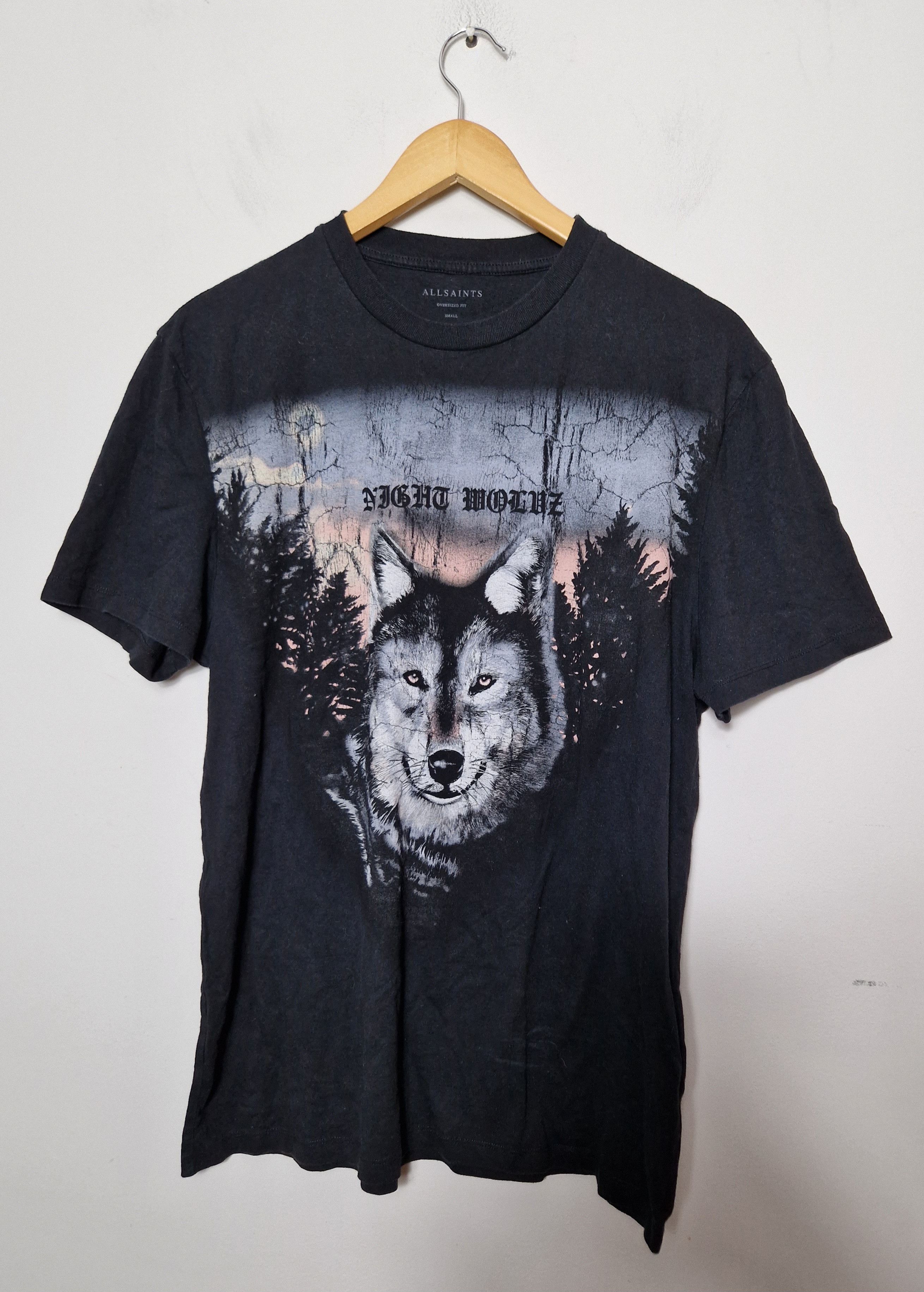 Allsaints Allsaints wolf print oversized tee Grailed