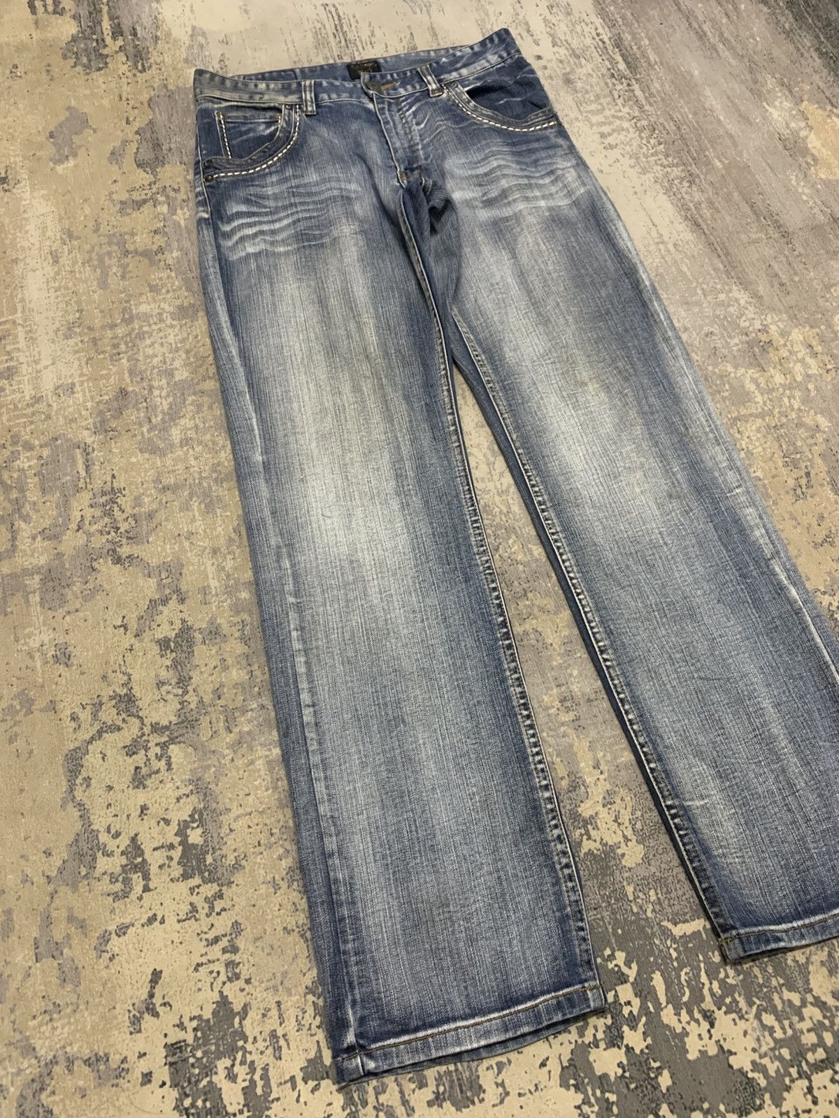 japan back number smoke wash denim y2k style