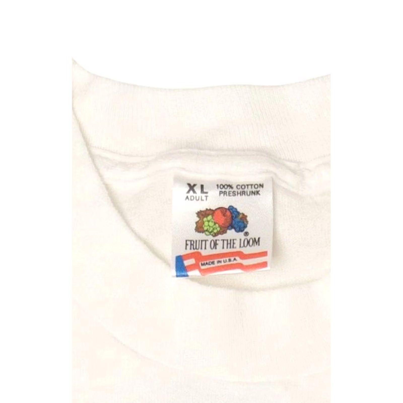 Fruit Of The Loom Vintage Picasso Art Gallery 37 Single Stitch T-Shirt 1992 White Unisex Adults X-Large Short Sleeve Cotton T-Shirt Mens Womens Girls Boys Size US XL / EU 56 / 4 - 5 Thumbnail