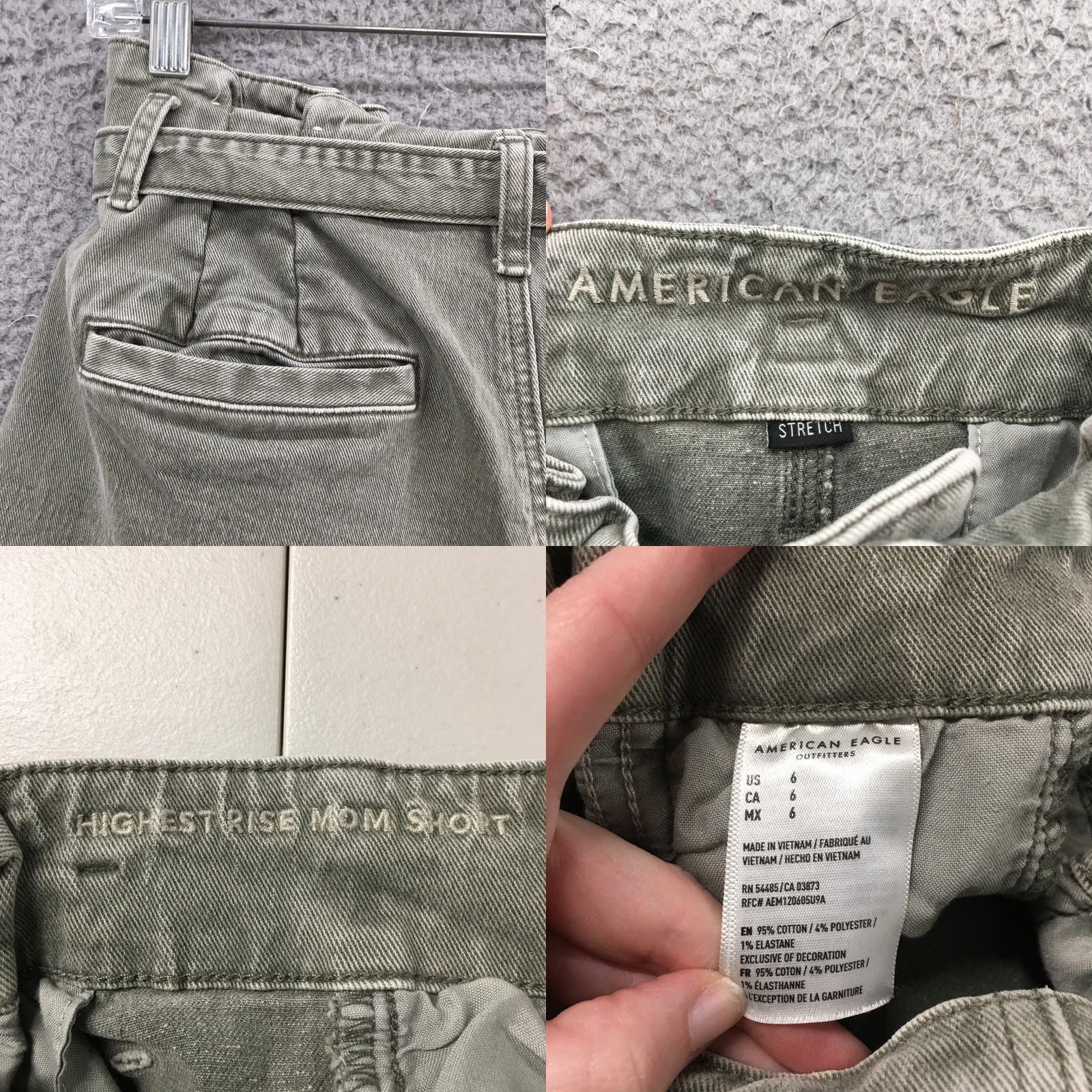 American Eagle Outfitters American Eagle Outfitters Mom Short Womens 6 Green Belted Zip Fly Denim 27X3 3 Inseam Regular Rise Front Pleated Belted 5-Pocket Women Pants Shorts尺 Size 28" / US 6 / IT 42 - 9 Thumbnail
