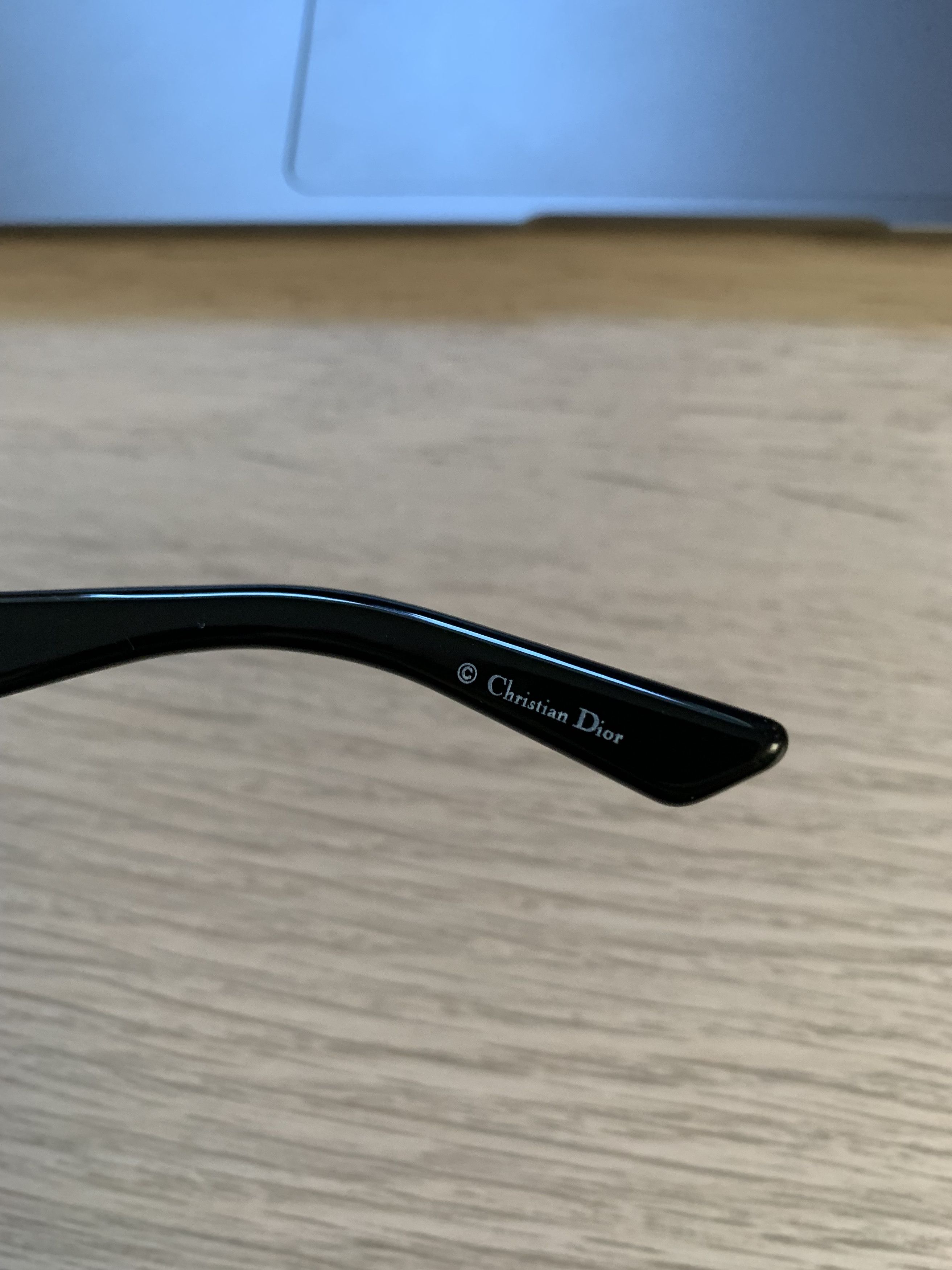 Dior Christian Dior '00s Black Wide Plastic Frame Glasses Size ONE SIZE - 4 Thumbnail