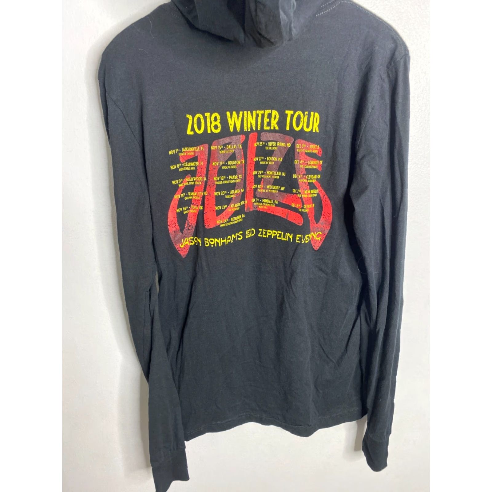 Vintage LED Zeppelin Hoodie Light Sweater 2018 Tour Men S Black Canvas Pullover Sweatshirt Logo Classic Winter Outdoor 8/10 Mens Size US S / EU 44-46 / 1 - 4 Thumbnail