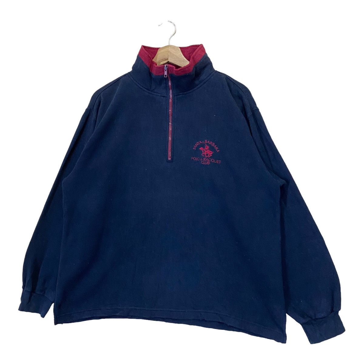 Japanese Brand × Vintage Santa Barbara Small Logo Halfzip Sweatshirt Size US M / EU 48-50 / 2 - 3 Thumbnail