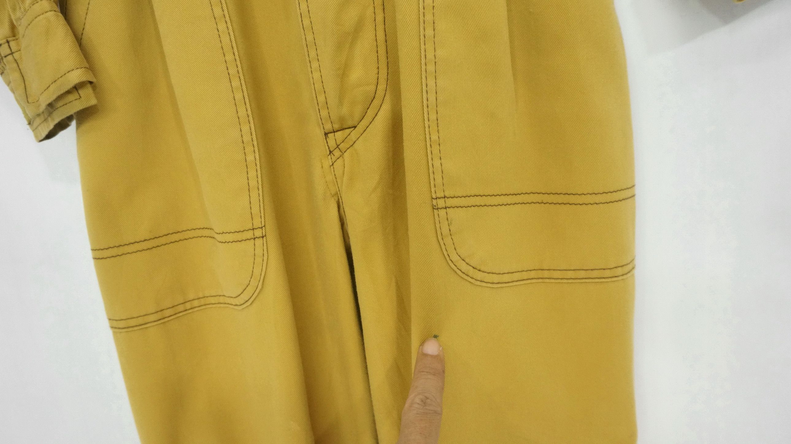 Japanese Brand Vintage TOYOTA Mustard Uniform coverall Size US 31 - 6 Thumbnail