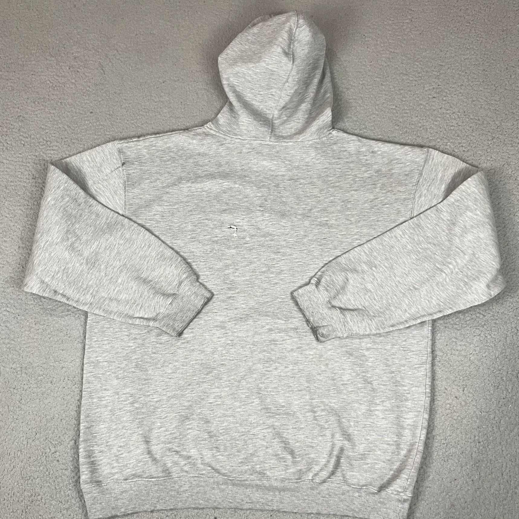 Adidas Vintage Adidas Sweatshirt Mens L Gray Hoodie Pullover Crew Neck Long Sleeve Fleece Logo Pockets Distressed Size US L / EU 52-54 / 3 - 6 Thumbnail