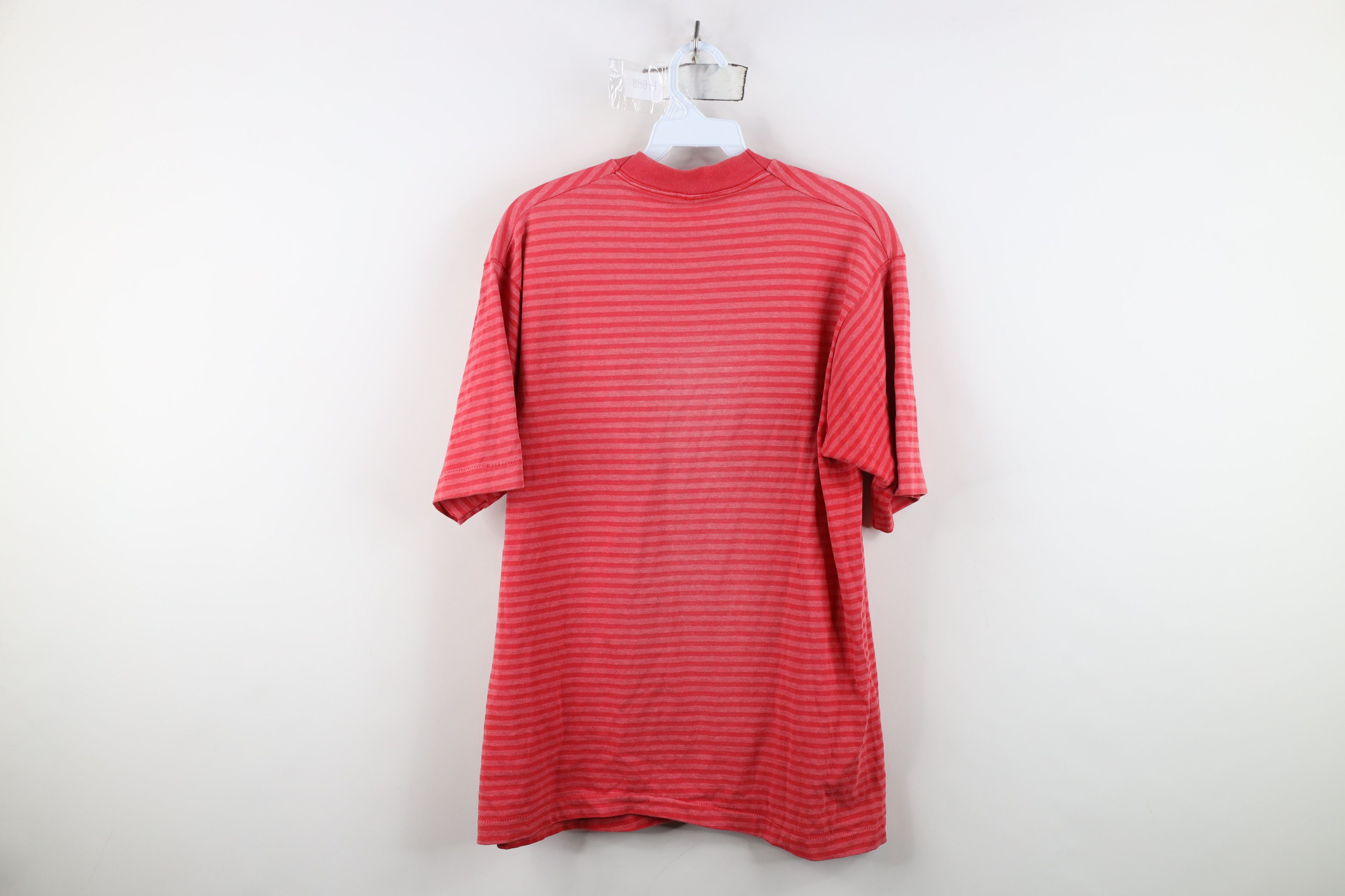 Vintage Vintage 90s Streetwear Striped Short Sleeve T-Shirt Red Pink Size US M / EU 48-50 / 2 - 11 Thumbnail