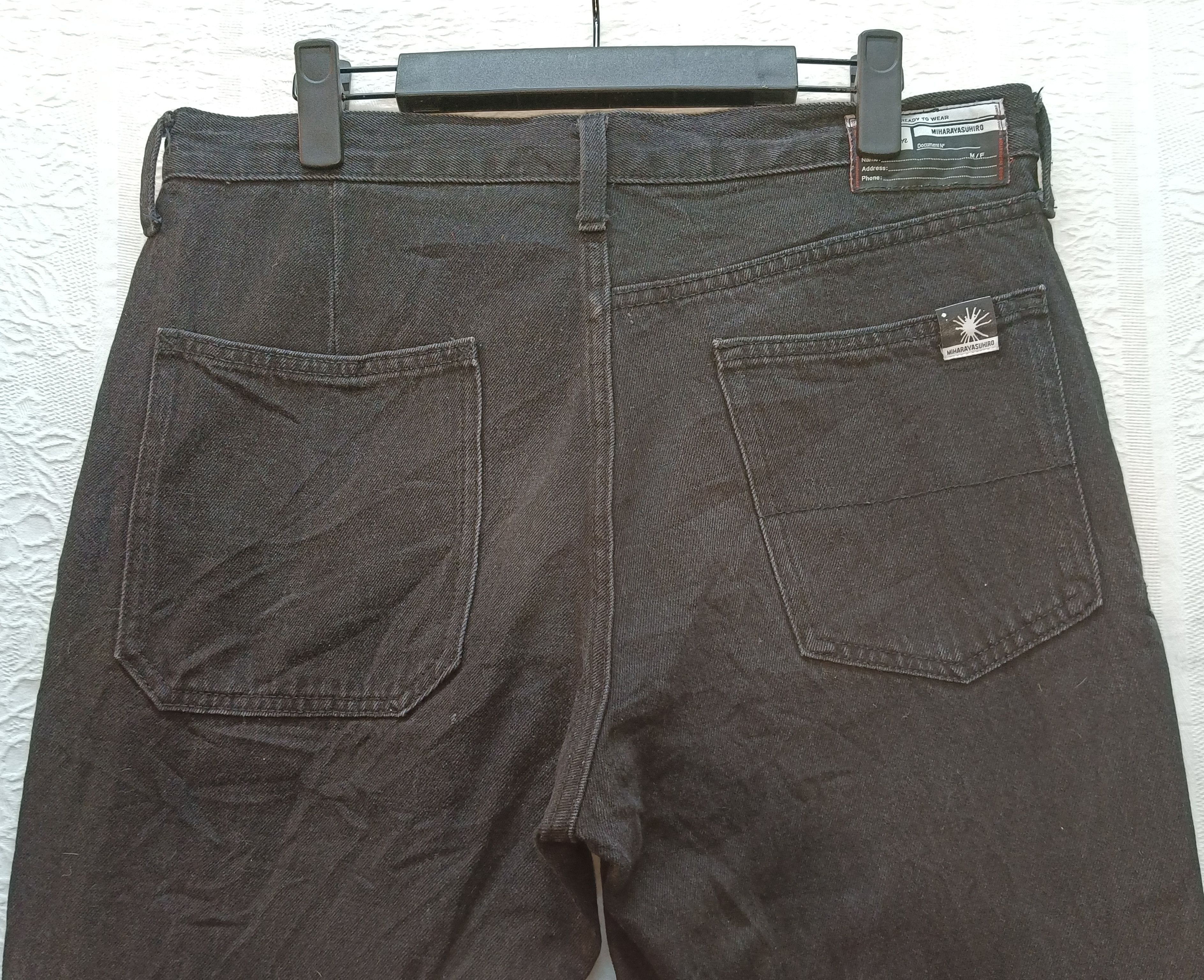 GU × Maison MIHARA YASUHIRO Mihara Yasuhiro slim fit black denim pants Size US 34 / EU 50 - 7 Thumbnail
