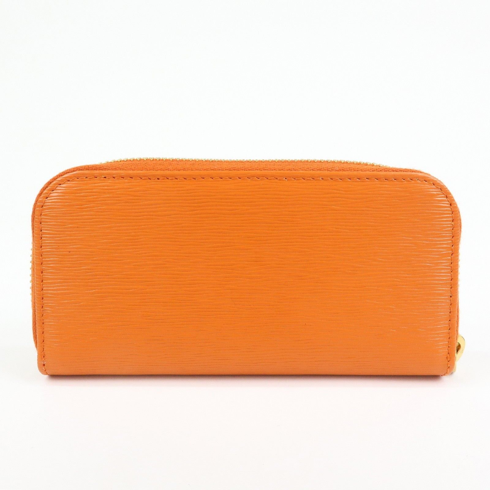 Prada Prada Saffiano Key Holder Orange Size ONE SIZE - 2 Thumbnail