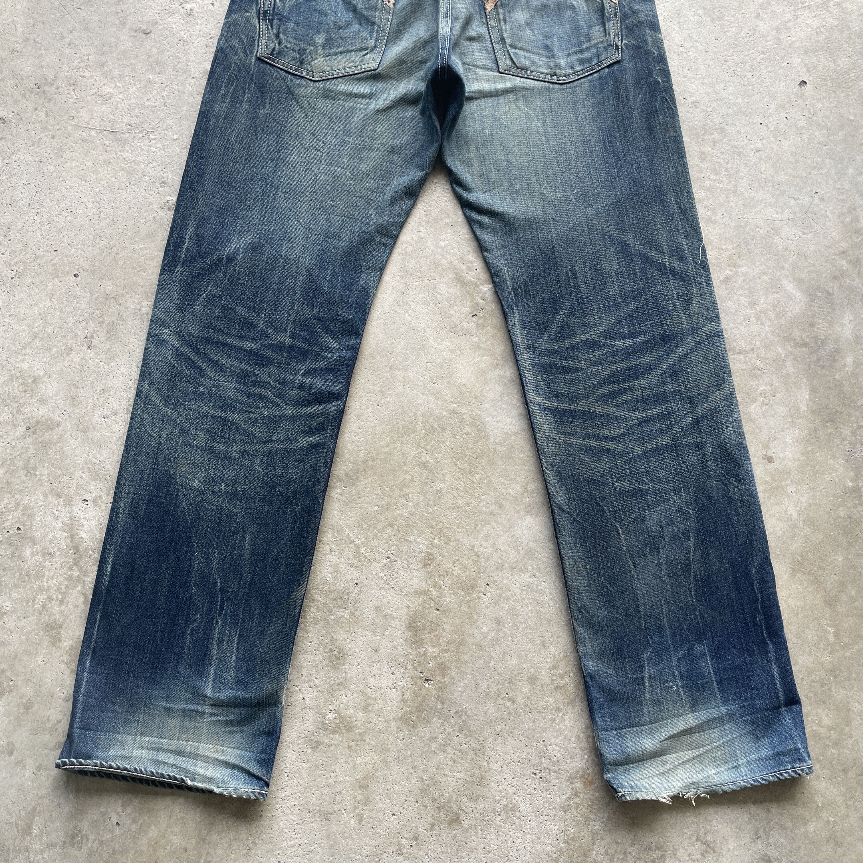 Japanese Brand VINTAGE JAPANESE RUSTY JEANS DISTRESSED FADED PANTS W35x34 Size US 35 - 9 Thumbnail