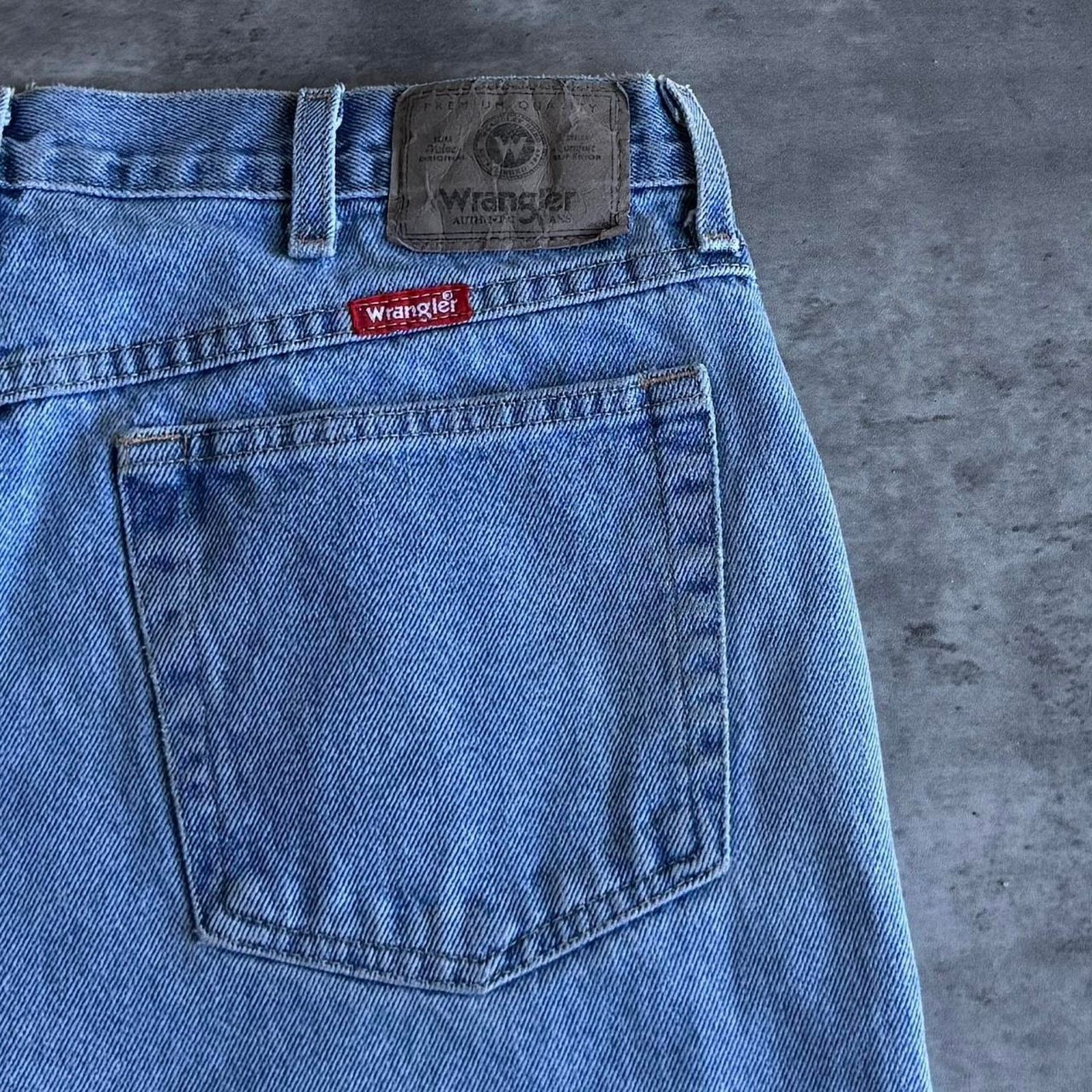 Vintage × Wrangler Vintage Y2K Light Wash Baggy Blue Essential Denim Jeans Size US 34 / EU 50 - 3 Thumbnail