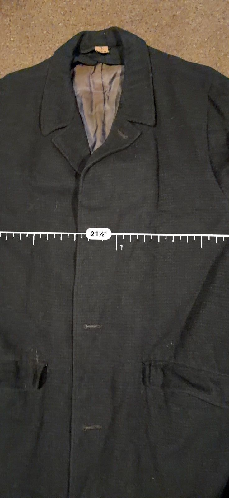 Vintage 1950s true vintage sears black heavy overcoat Size US XL / EU 56 / 4 - 8 Thumbnail