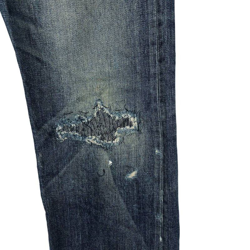 Japanese Brand Vintage Back Number Fadded Denim Jean Pants Size US 29 - 5 Thumbnail