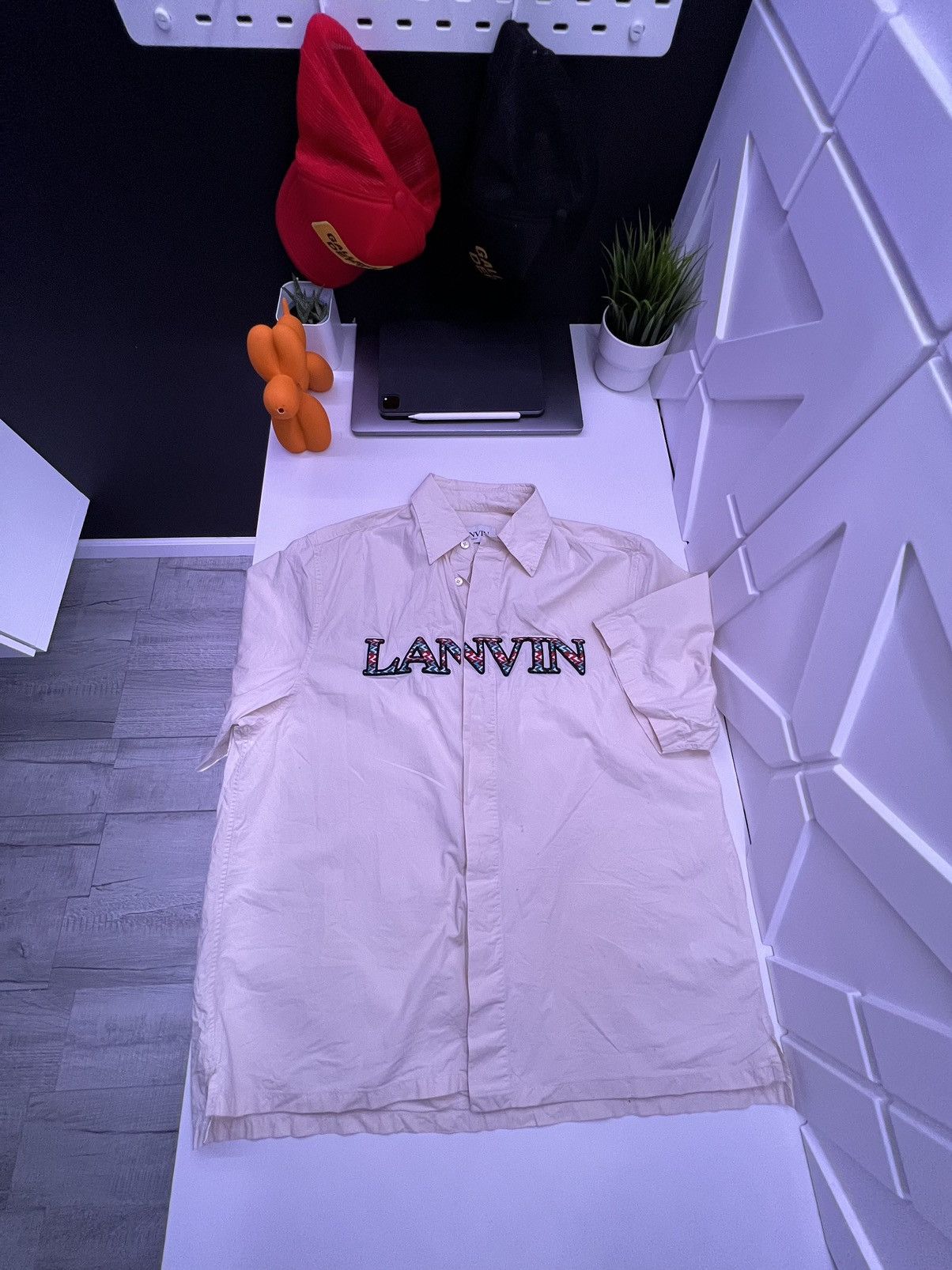 Lanvin Lanvin Embroidered Logo Relaxed-Fit Shirt Size US S / EU 44-46 / 1 - 4 Thumbnail