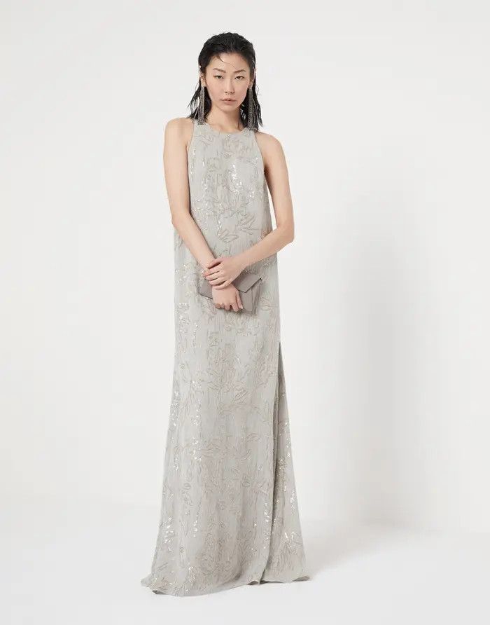Brunello Cucinelli o1w1db10825 Dress in Beige/Khaki Size S / US 4 / IT 40 - 4 Thumbnail
