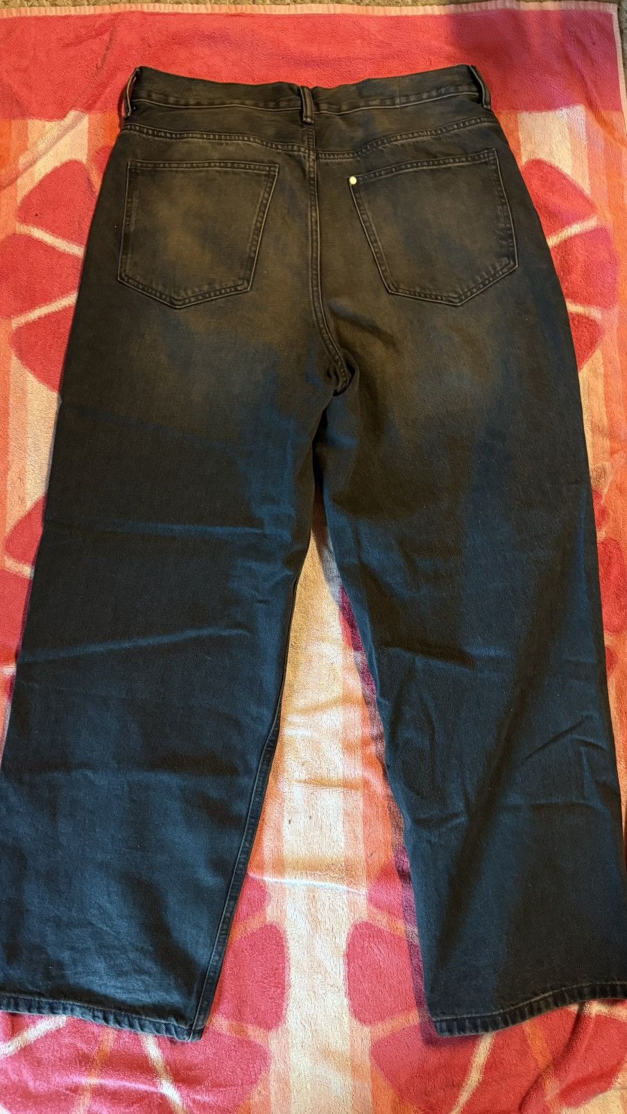 Japanese Brand × Vintage Baggy black denim jeans Size US 34 / EU 50 - 2 Thumbnail
