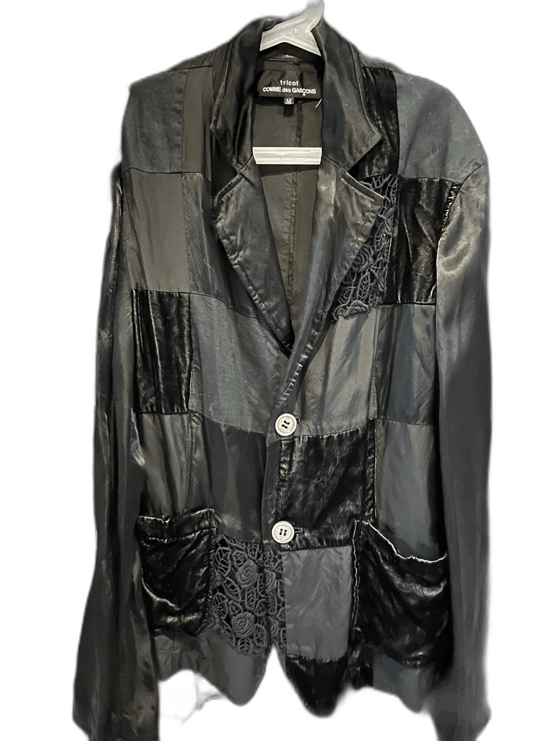 Comme des Garcons Comme des Garcons CDG Velvet Patchwork Blazer - dmc Size M / US 6-8 / IT 42-44 - 1 Thumbnail