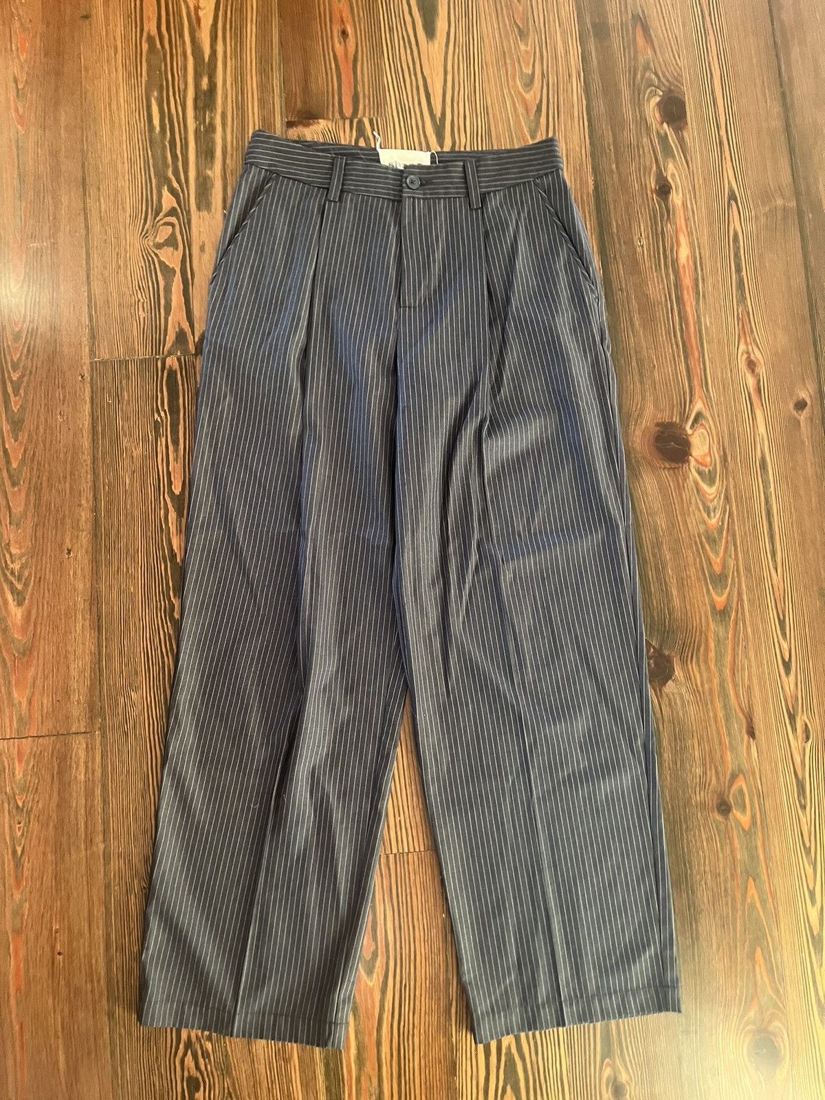 Vintage Navy Striped Trousers Size US 31 - 1 Thumbnail