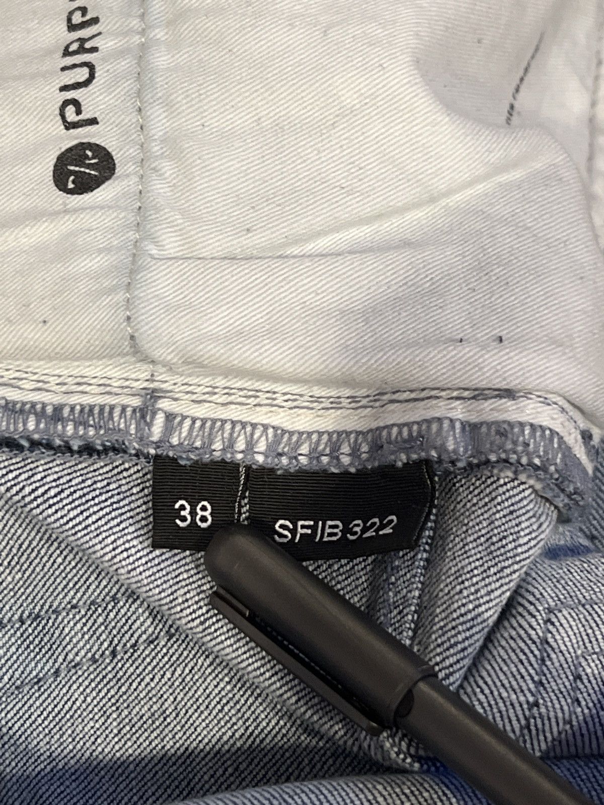 Designer × Purple Brand Purple Brand Denim Light Blue Painted Jeans P004 Size 38 Size US 38 / EU 54 - 8 Thumbnail