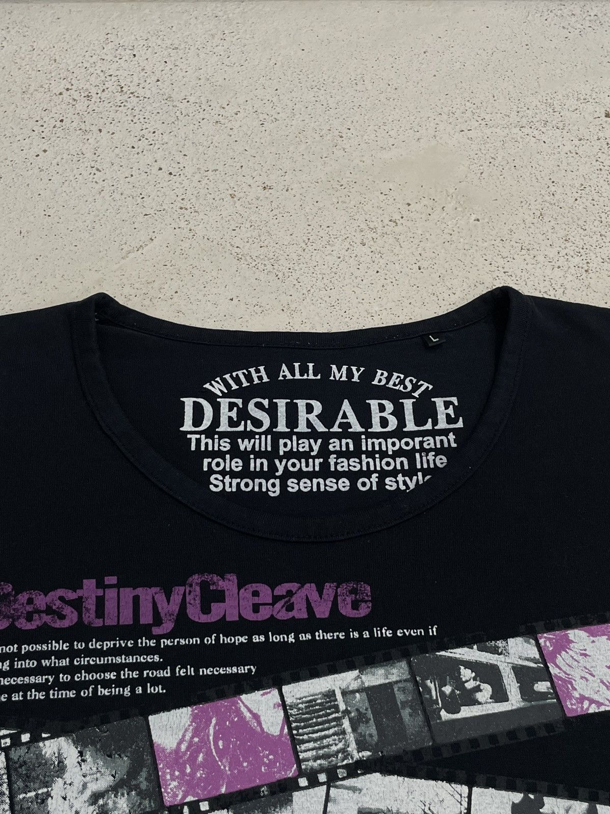 Hysteric Glamour Desirable Destiny Cleave Girl Vintage Photo Film Life Poem Size US M / EU 48-50 / 2 - 15 Thumbnail