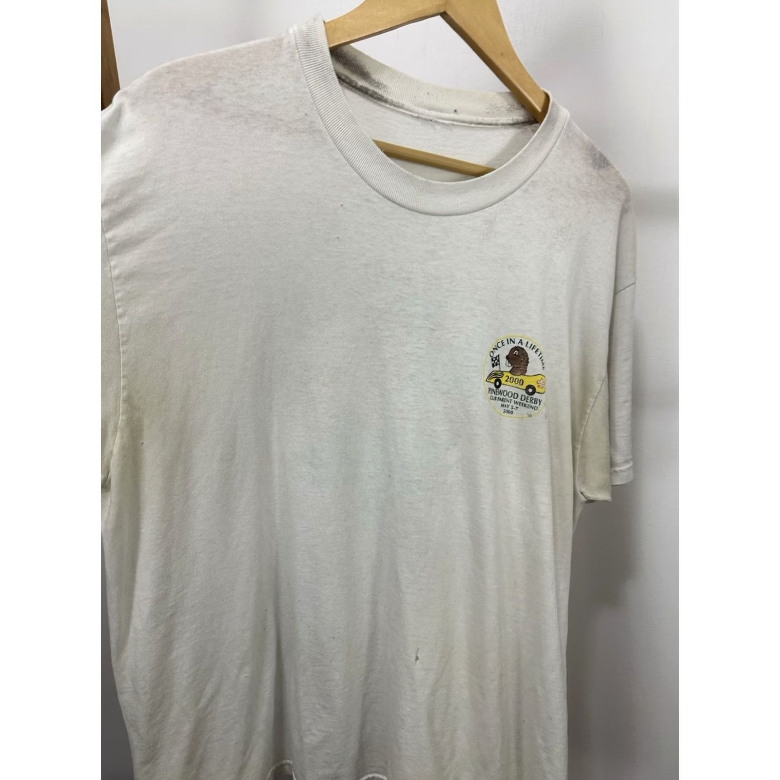 Vintage VINTAGE BSA Pinewood Derby T-Shirt XL WIP Workwear Burnout Worn Thin Distressed Grunge Mens Size US XL / EU 56 / 4 - 4 Thumbnail